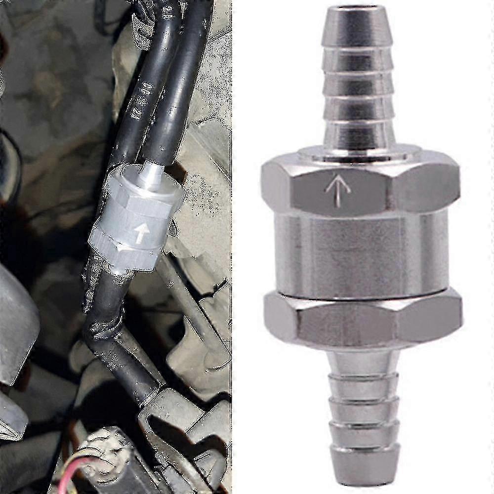 Aluminium Alloy One - Way Non - Return Check Valve for Universal Fuel Lines (Petrol, Diesel, Water)