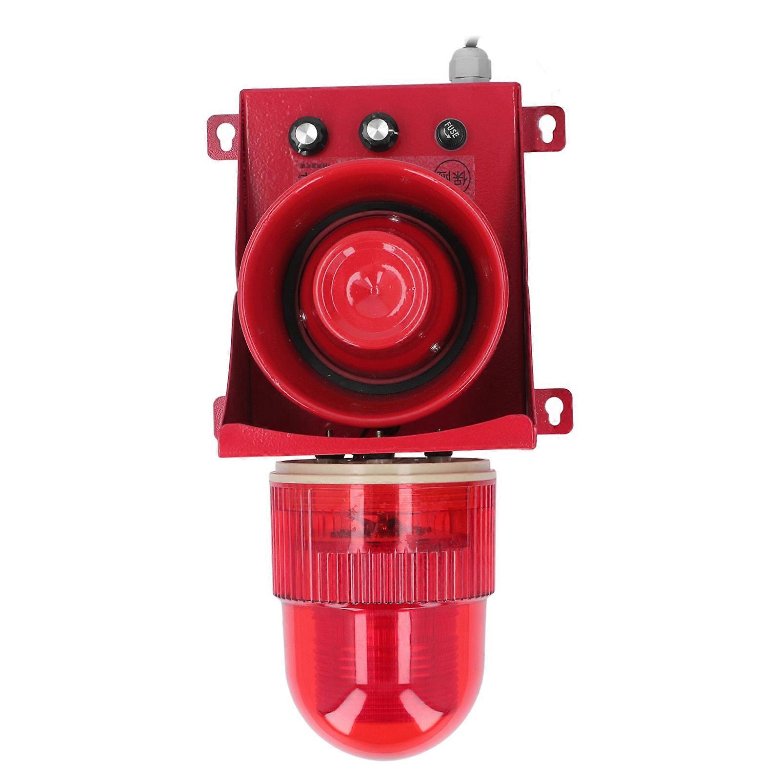 Industrial Siren Alarm, 40W 130dB High Decibel Strong Brightness IP65 Waterproof LED Strobe Horn Alarms(DC12V)