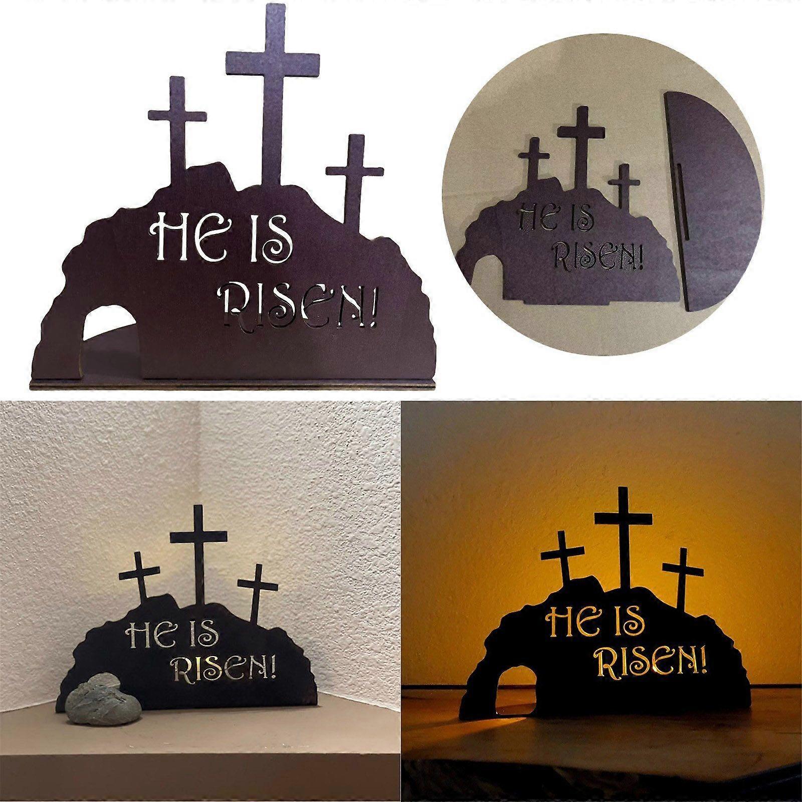 Easy To Install Empty Tomb Easter Scene Decoration for Desktop Decoration