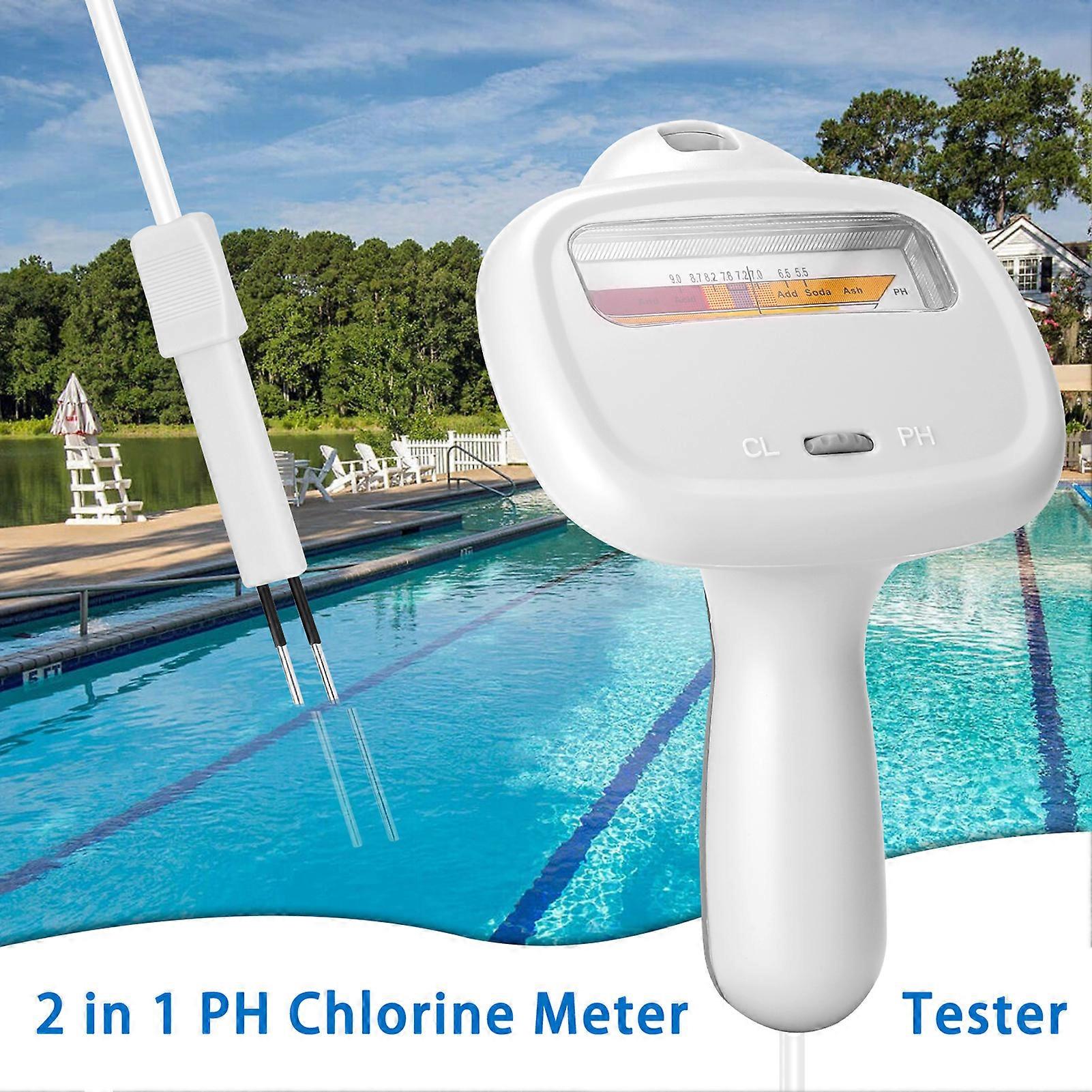 PC102C Swimming Pool Water Quality Tester Portable PH Test Pen CL2 Chlorine Detector Chlorine Meters PH Tester 2-in-1 Tester