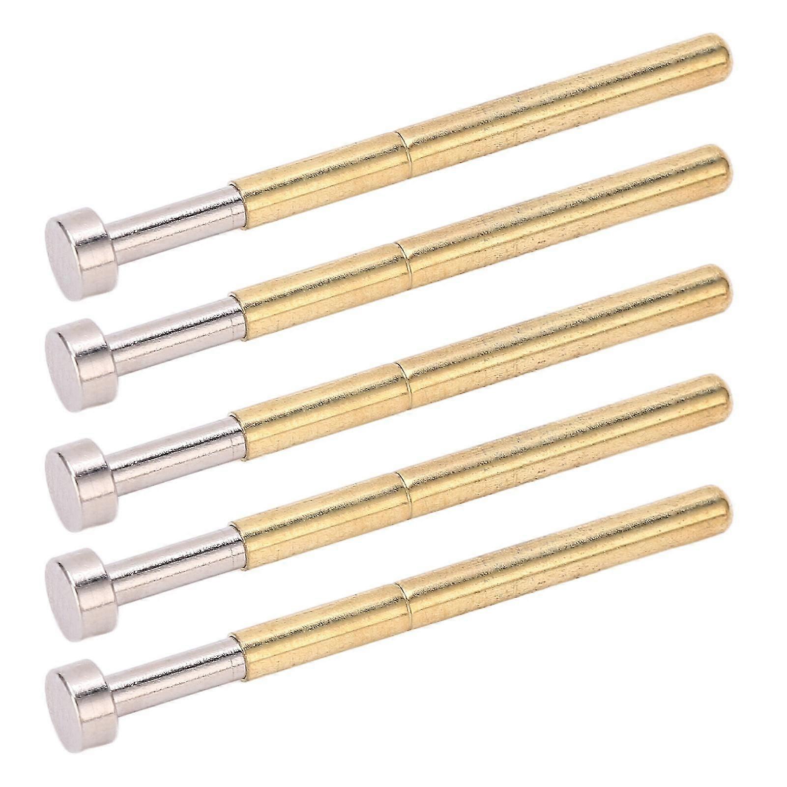 100pcs Pogo Pin Flat Head Spring Test Probe Brass Material 2.36mm/0.1in ...