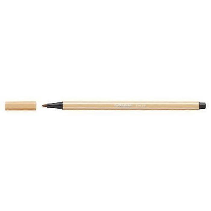 Stylo-feutre STABILO AQUACOLOR - Paquet de 10 - Ocre clair - Pointe fine - À base d’eau
