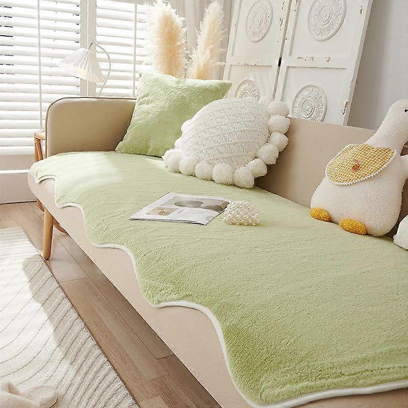 Winter Soft Plush Quilted Sofa Towel Solid Color Luxury Plush Sofa Covers Thicken Anti-slip Couch Covers for Living Room