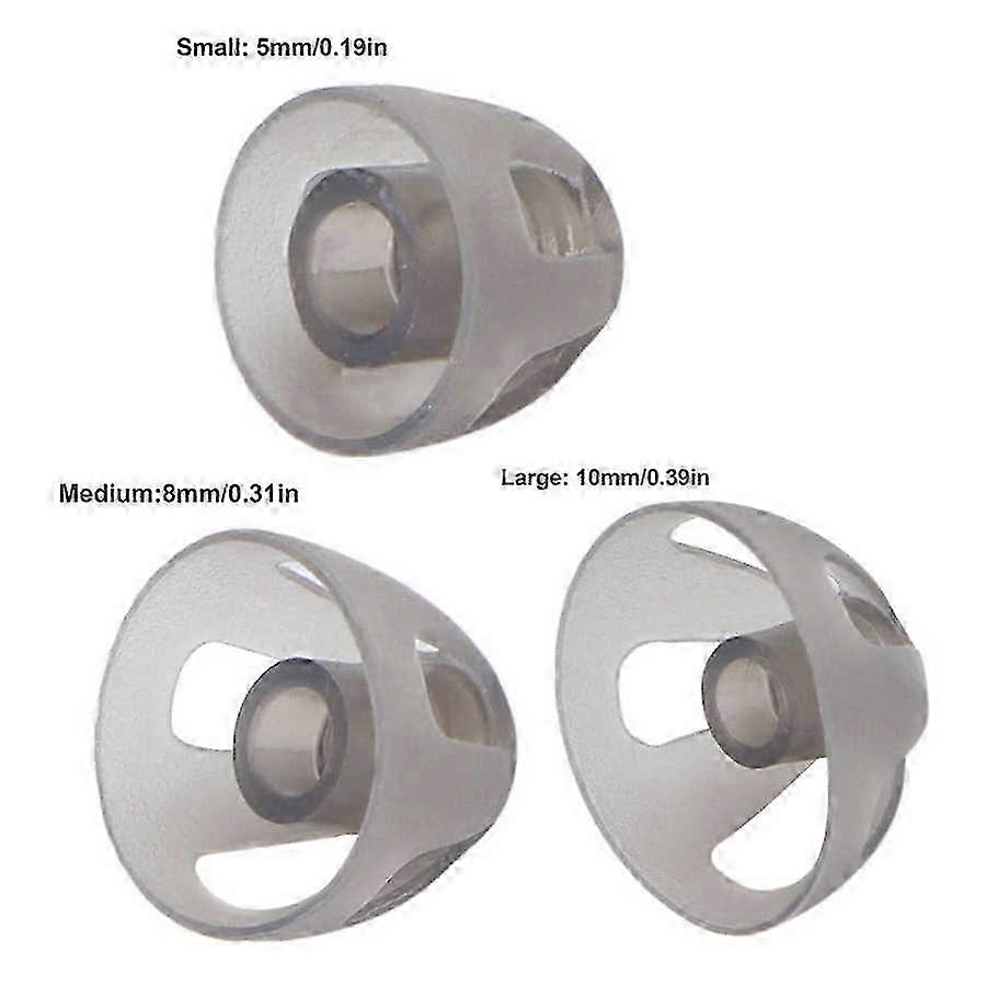 10-Pack Black Replaceable Open Domes for Hearing Aid Impairment Assistance