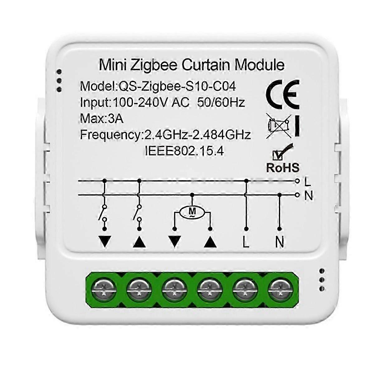 Tuya Smart Zigbee Curtain Switch Module compatible with Roller Shutter Electric Motor Smart Life APP Remote Con