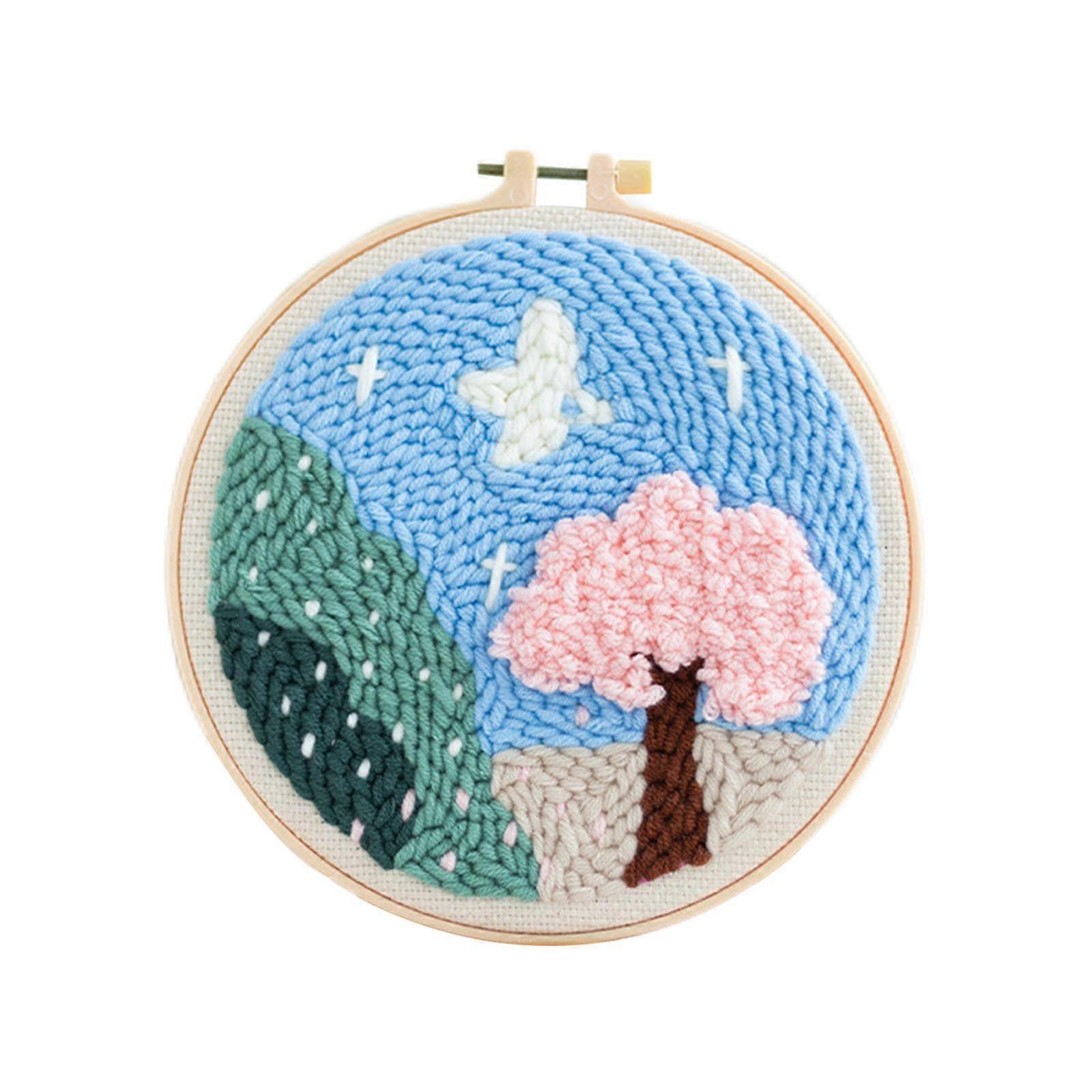 Beginner's Punch Embroidery Set with Essential Tools
