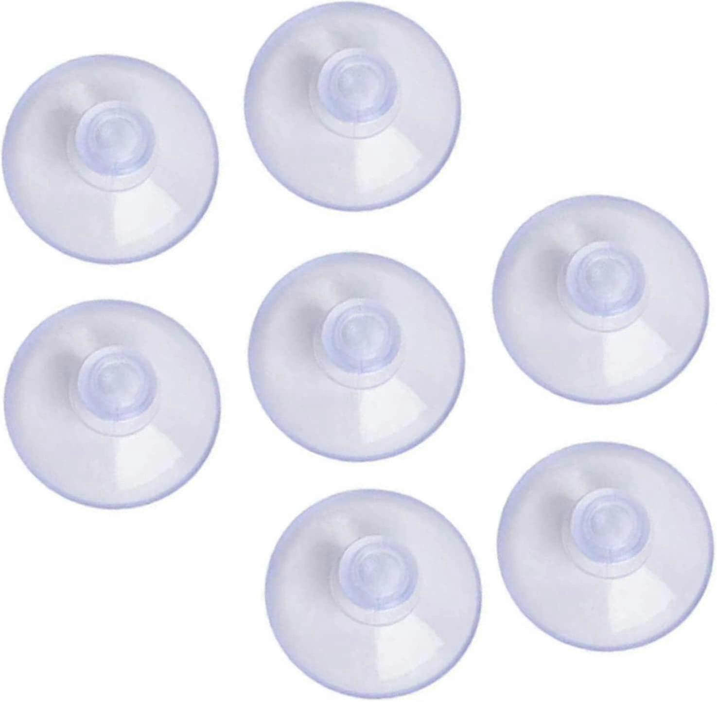 100 Pieces Plastic Round Button Suction Cups without Hooks for Home Decoration and Organization