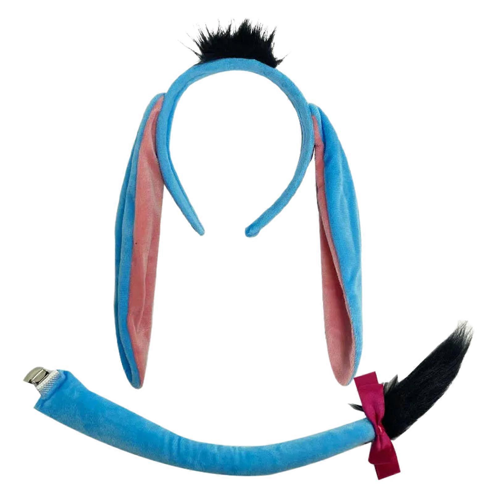 Halloween Kids Animal Costume include Headband Tail Nose Bowtie Skirt for Children Birthday Christmas Halloween Cosplay Multicolor Blue donkey two ...