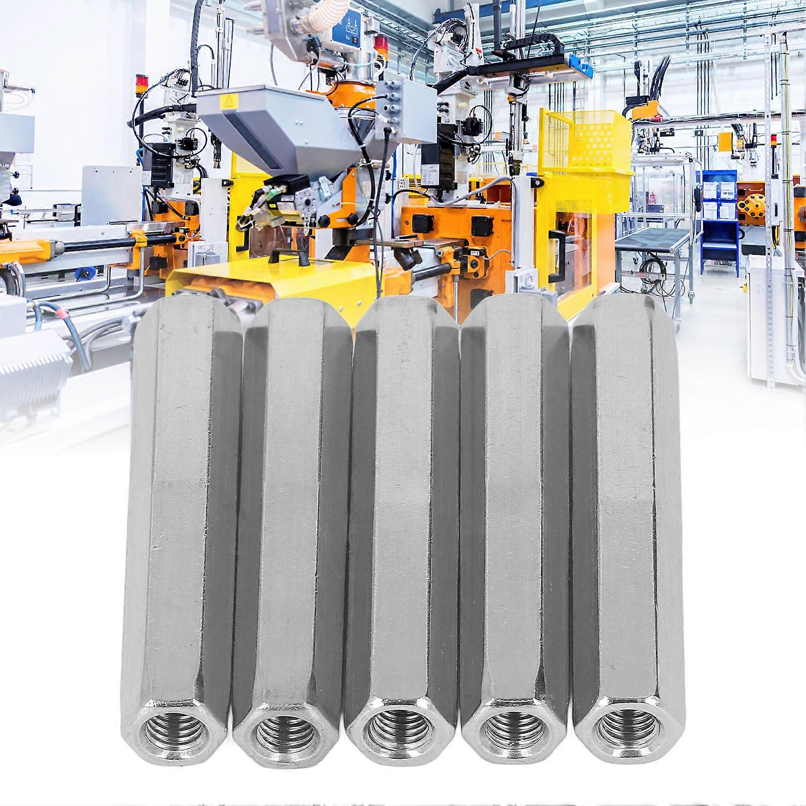 5 Pcs Hex Coupling Nut M8x1.25 75mm Length 304 Stainless Steel Hex Connection Nuts for Bolt Stud Machine Screw 