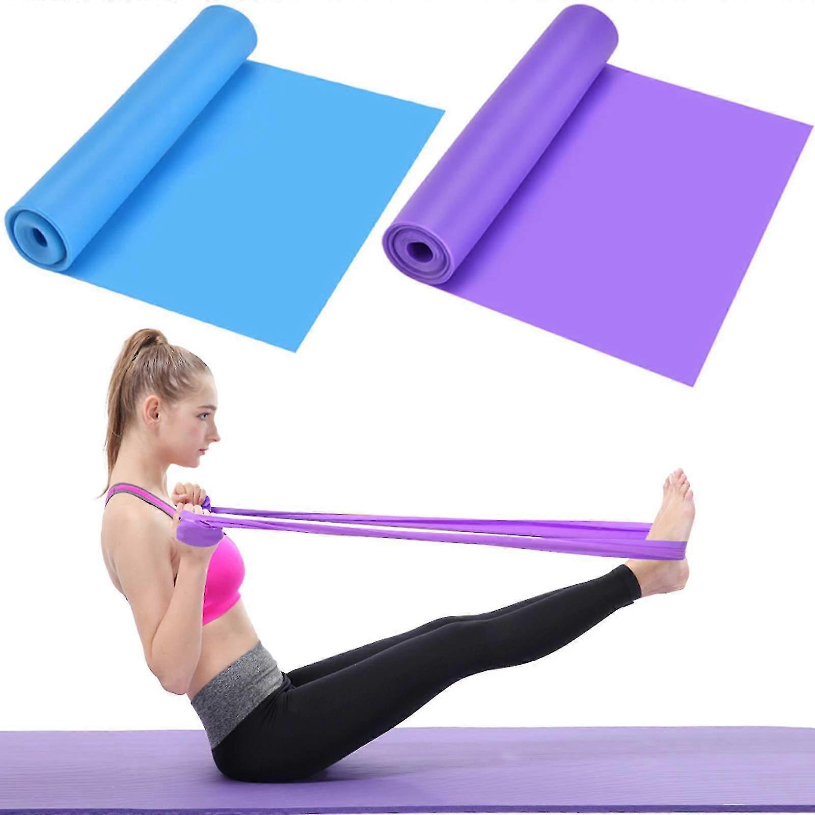 2pcs 1.5 M Elastic Resistance Exercise Bands, Unisex Bands
