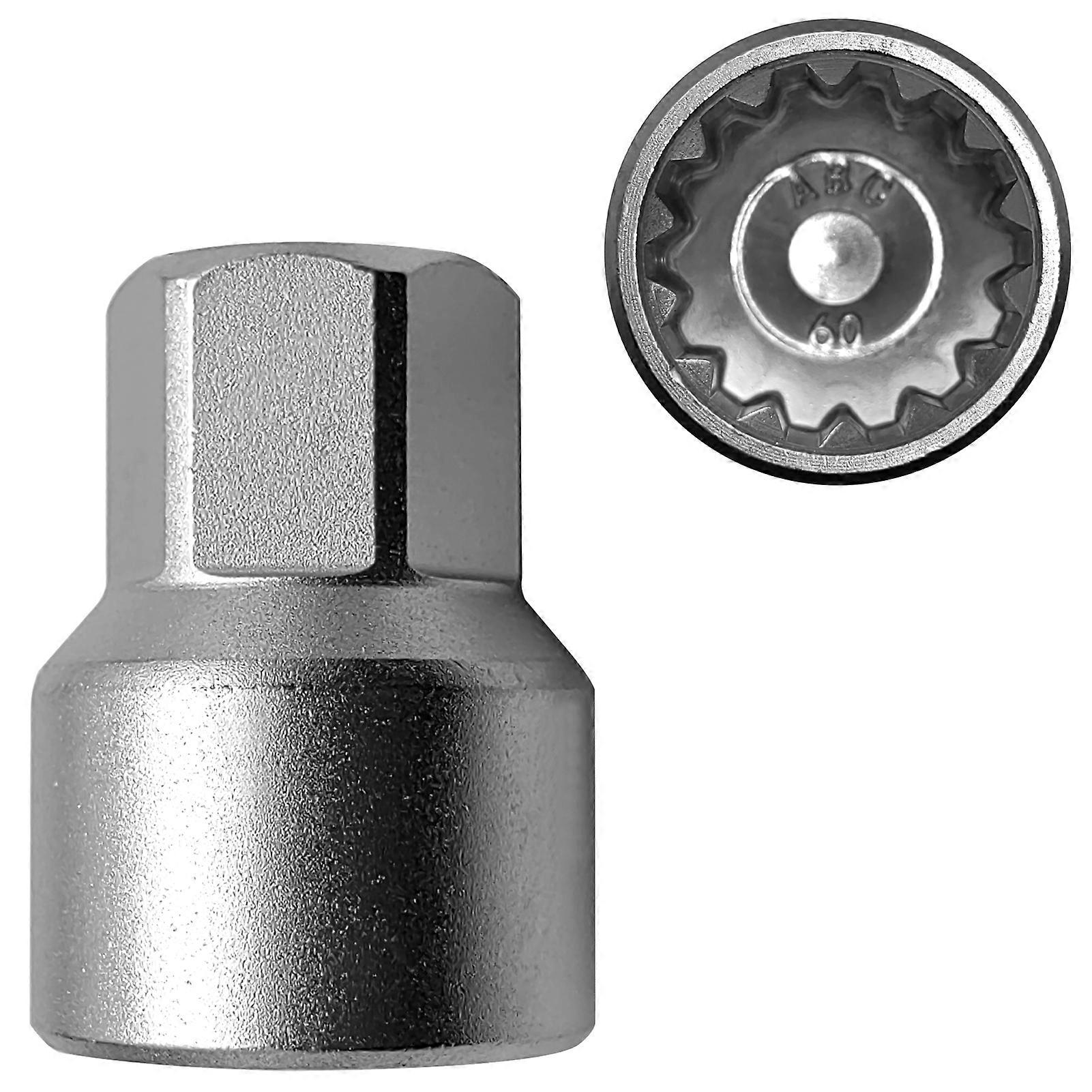 Wheel Locking Nut Key Replacement for Porsche, 60 Thin-walled Wheel Lock Nut Socket Adapter, Wheel Anti-Theft Lug Nut Removal Tool