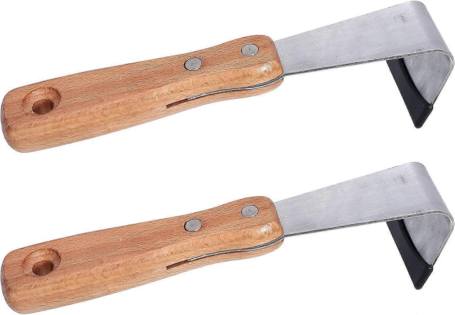 2 Pcs Crack Weeder Split Weeding Tool Fruit Tree Bark Scraper Gardening Bark Scraper Lawn Yard Garden Tool (Silver)