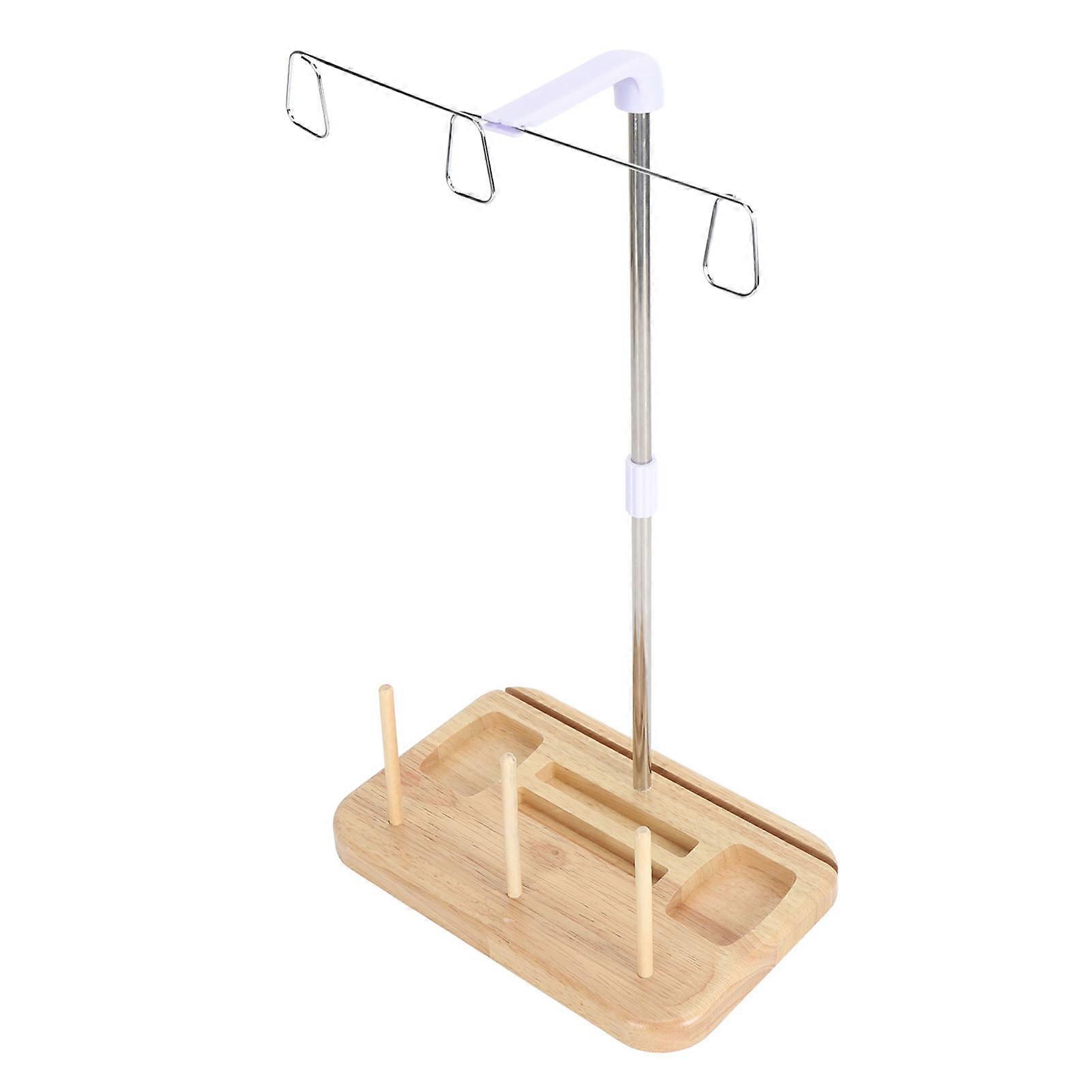 Thread Holder Stable Wood Base Large Spool Thread Stand for Embroidery Sewing Machine Type B