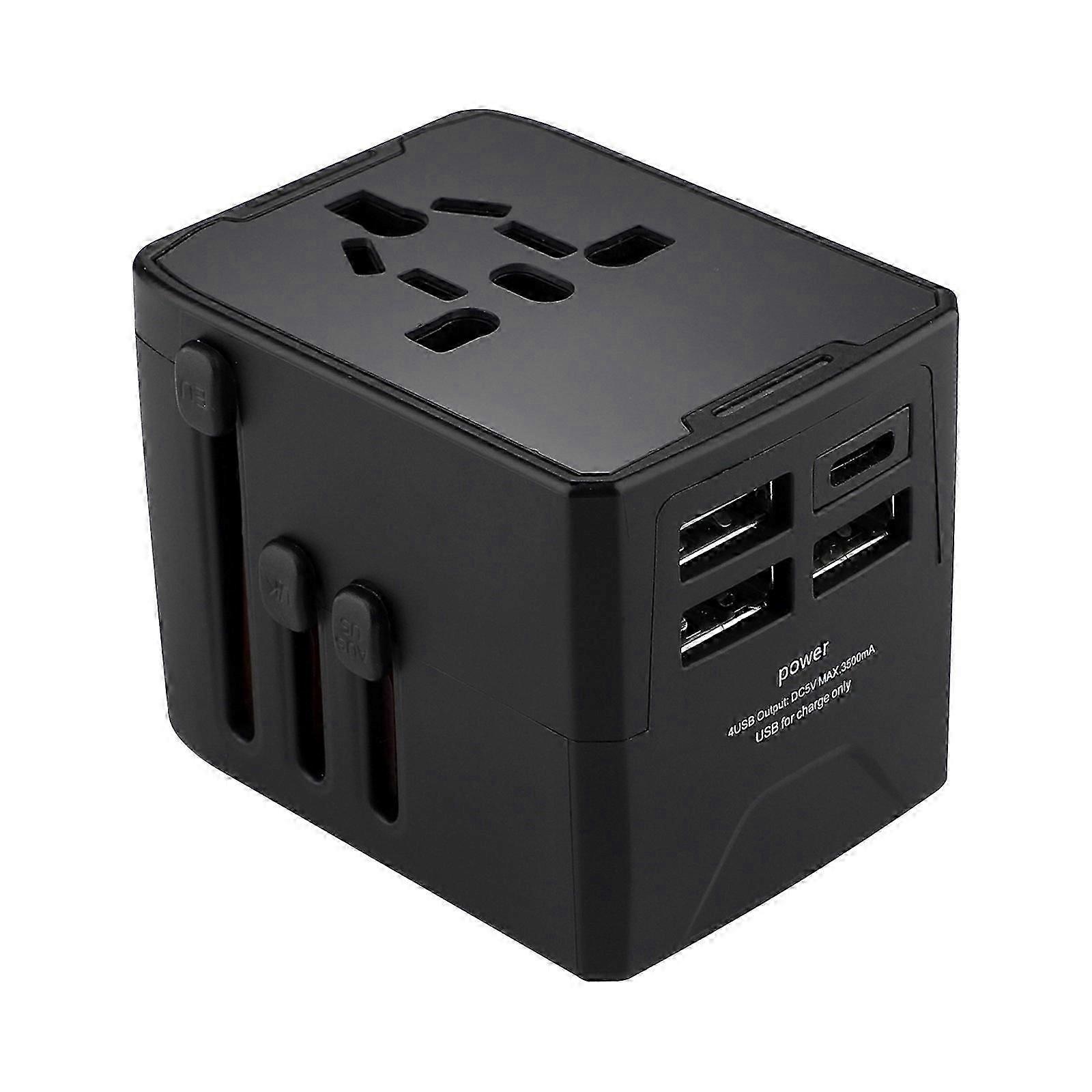 Universal Travel Adapter One International Wall Charger AC Plug Adaptor With 3.5A Smart Power And Type-C For USA EU UK AUS-2025-ss