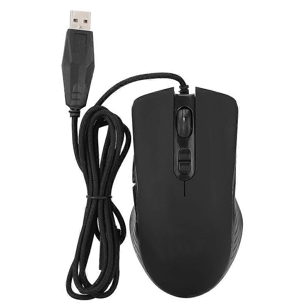 7-Button USB Wired Gaming Mouse with Adjustable DPI (1000-6400)