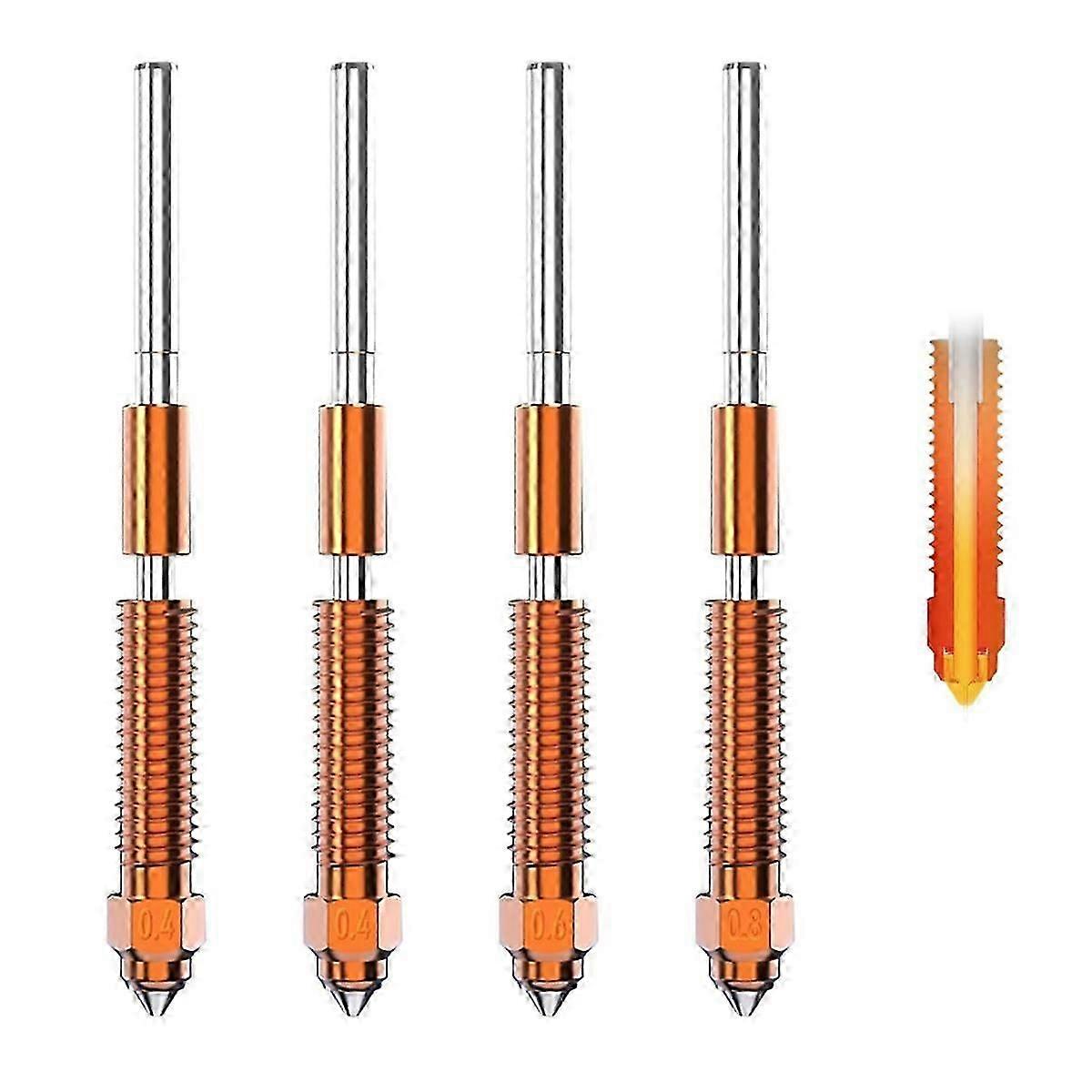 Quick Swap Nozzle Kit For K1c, Ender3 V3 / Plus 3d-skriver, høy flyt All-metall integrert Tri-metall dysevarmebryter