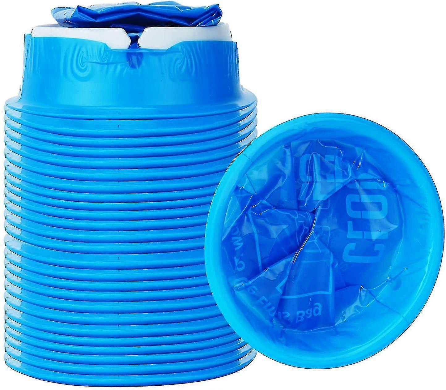 25 pack blå emesis poser engangsbruk for barn, 800 ml oppkastpose for morgensykeposer, bærbare kvalmeposer