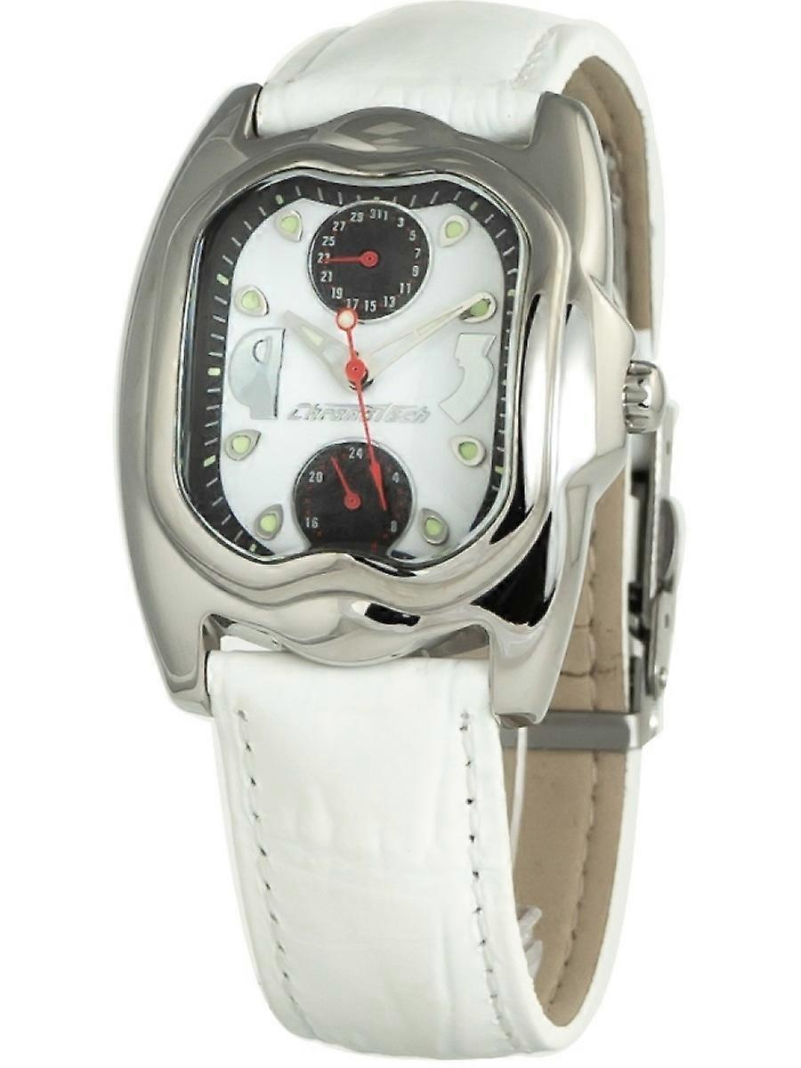 Chronotech Weiß Echtes Leder CT7220L-07 Damenuhr