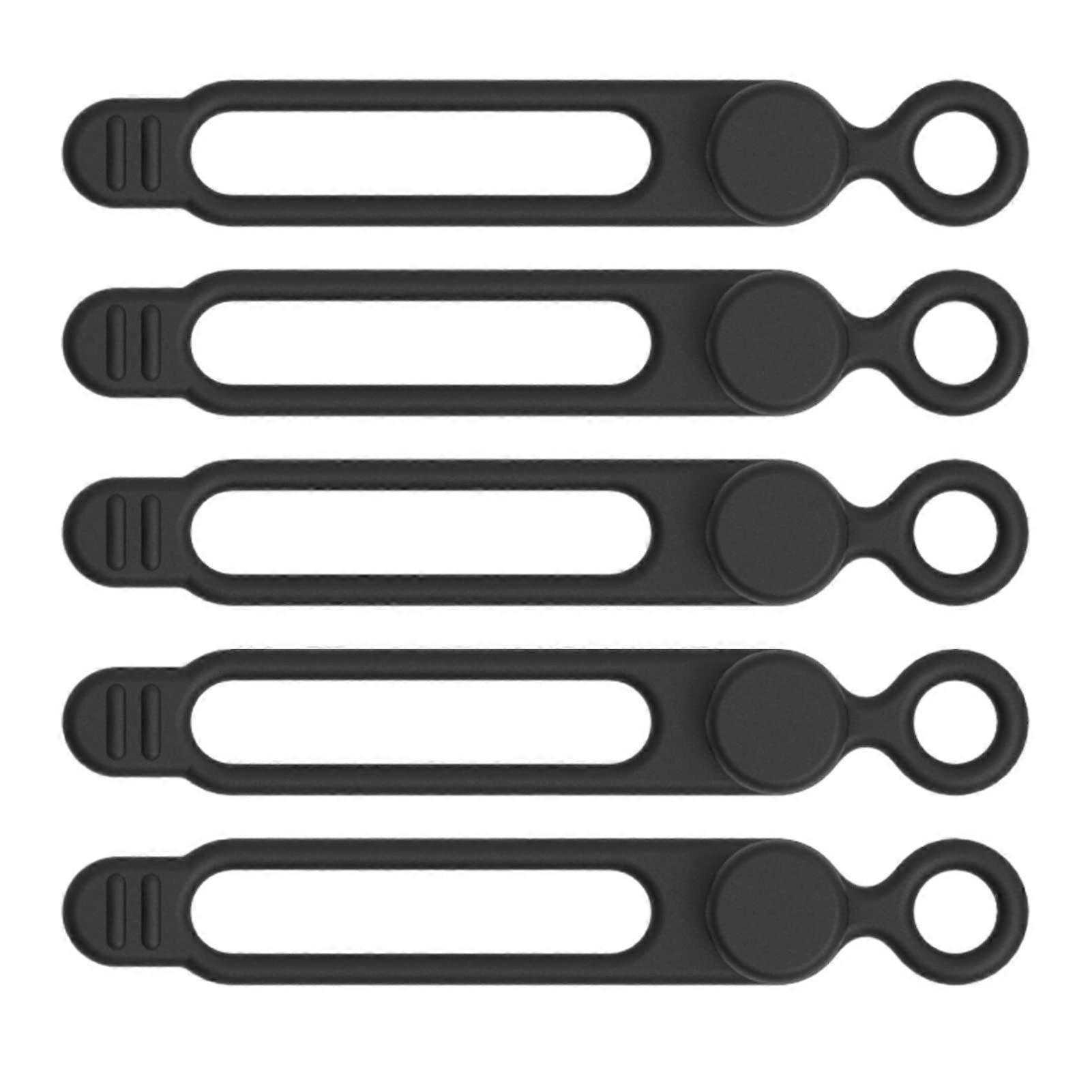 5 pc data cable storage Winder headphone cabin black one size Aom