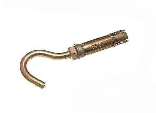 One Stop DIY 12 x EXPANDING SHIELD MASONRY ANCHOR BOLTS HOOK END 8MM YZP STEEL NEW