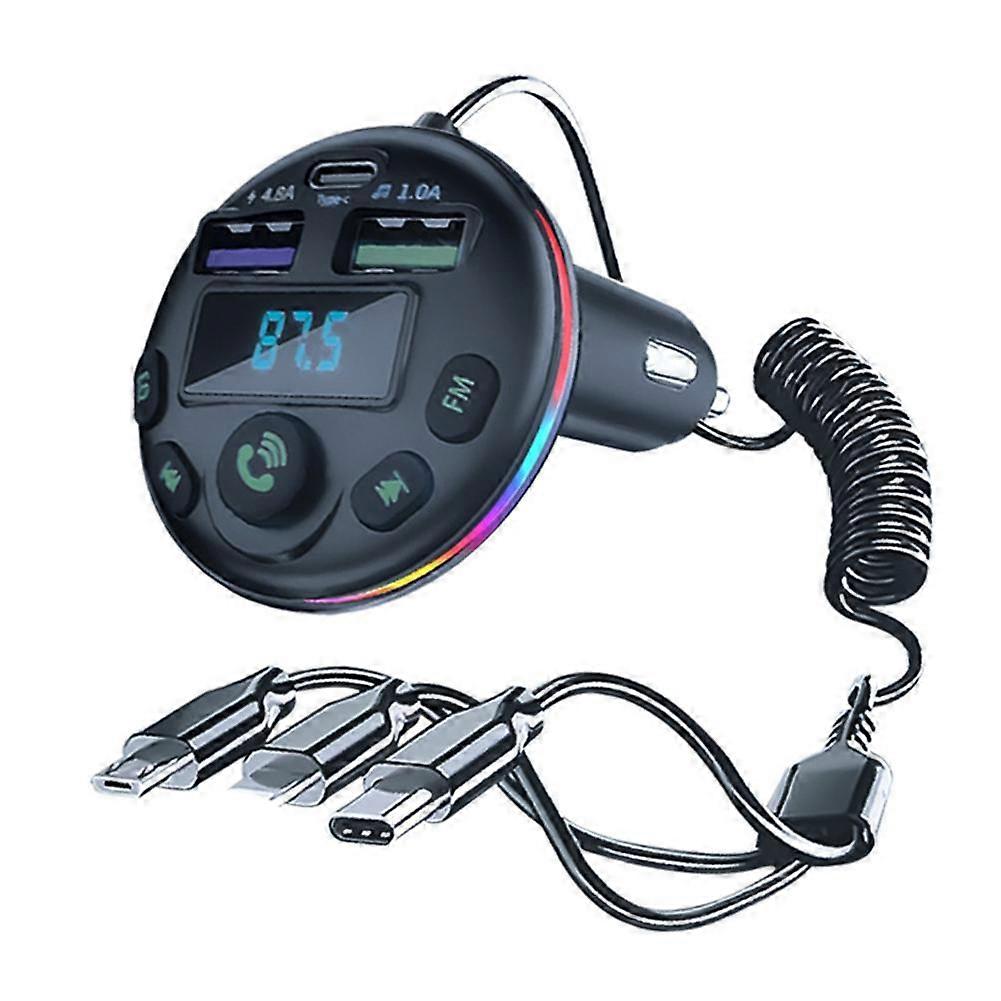 Transmetteur FM Bluetooth 5.0 pour voiture, modulateur MP3, lecteur audio mains libres