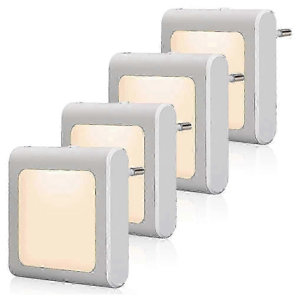 Night Light Socket With Twilight Sensor 4pcs Directional Light Warm White