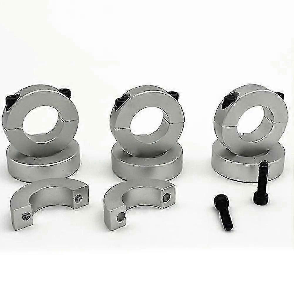 High quality1pcs Aluminum Alloy Fixed Rings Clamp Collar Double Split 6/8/10/22/28/32/40mm Fixed Stop Normal Type Retaining Ring