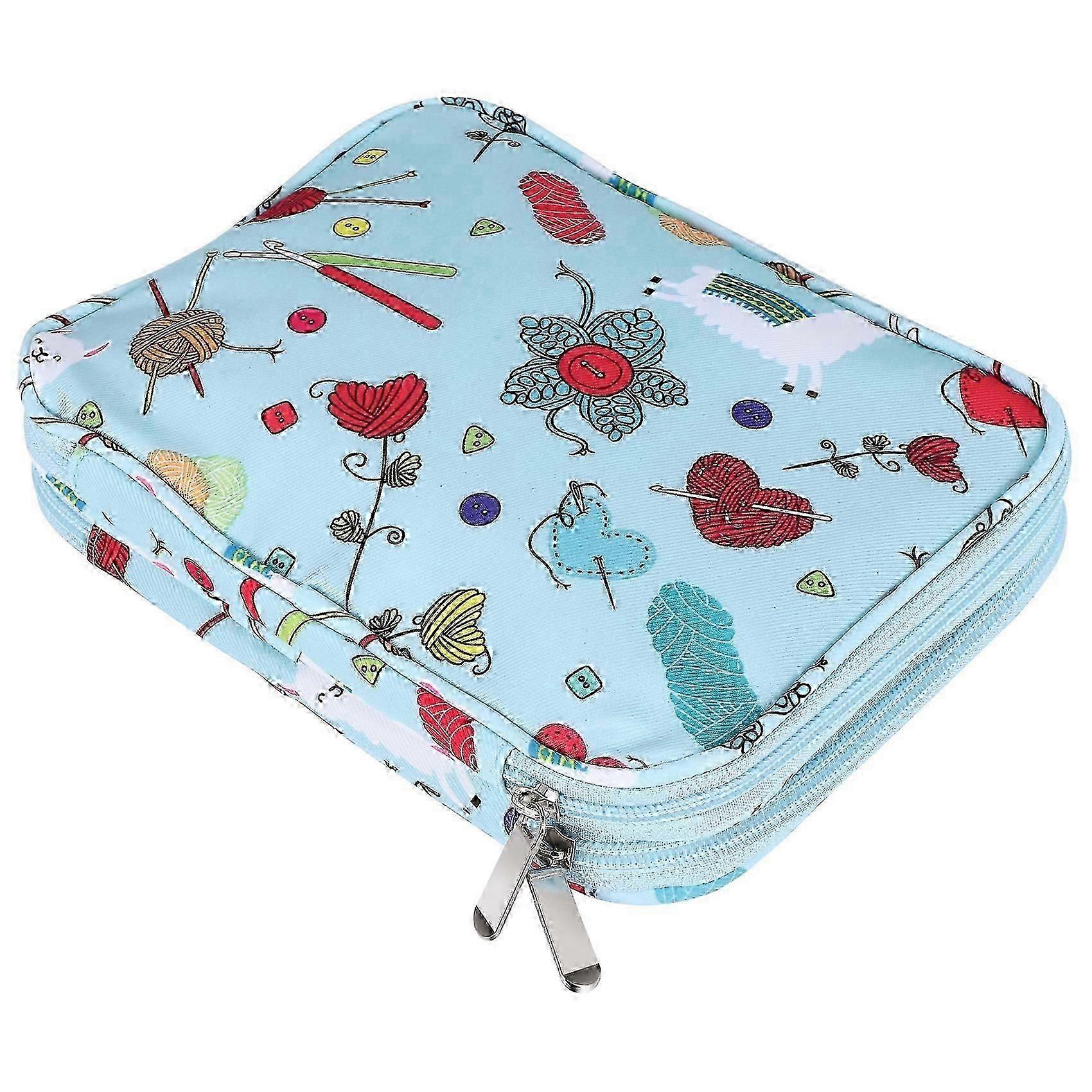Empty Knitting Needles Case Travel Storage Organizer Storage Bag for Circular Knitting Needles and