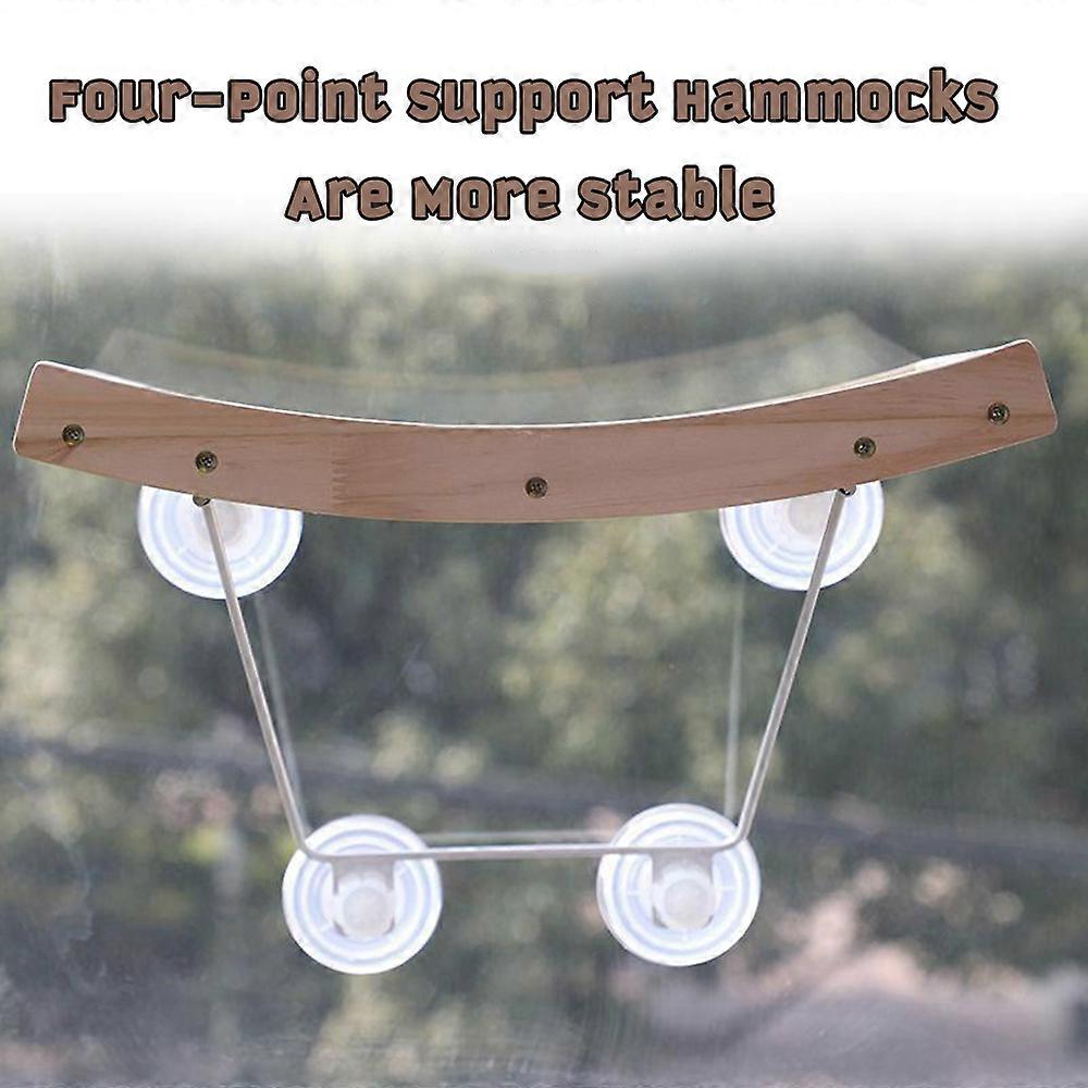 Pet Hammock Cat Jumping Platform Cat Bed Solid Wood Sunbathing Hammock