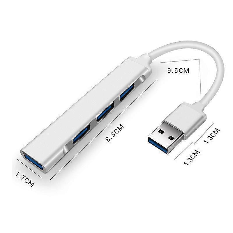 HUB Converter with 1 USB3.0 and 3 USB2.0 Ports for Windows Linux (Sliver USB)