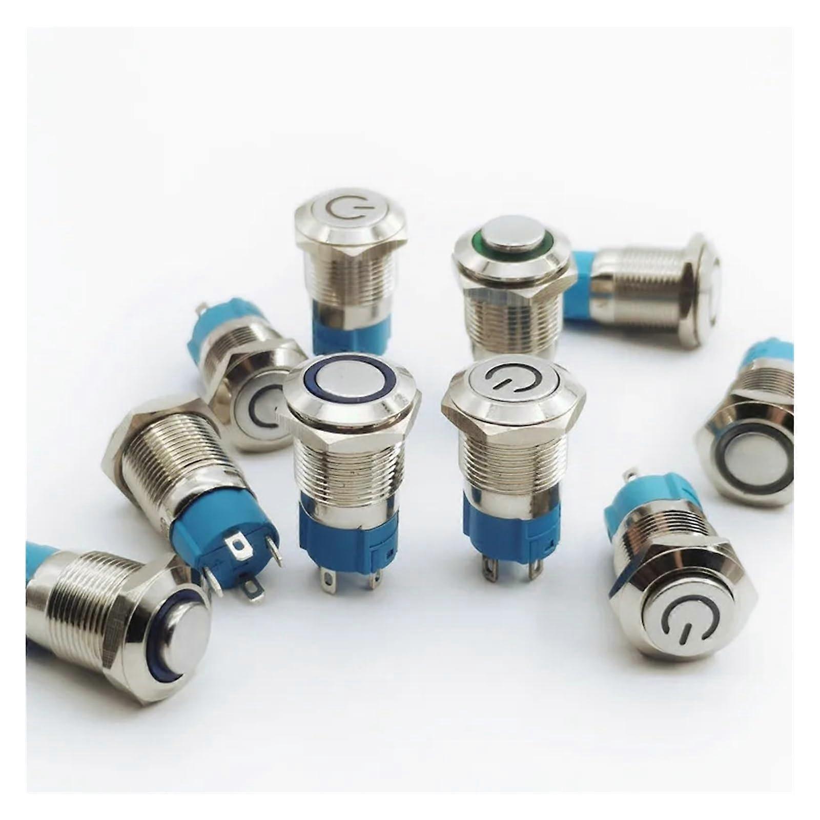 12mm Metal Push Button Switch3V 5V 6V 12V 24V 36V 48V 220V LED Light