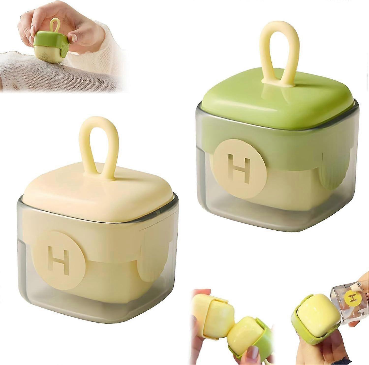 Reusable & Washable Mini Lint Roller Set, 2Pcs Travel Size - Portable for Clothes, Travel, Home Use, Mini Lint Remover with Storage Case