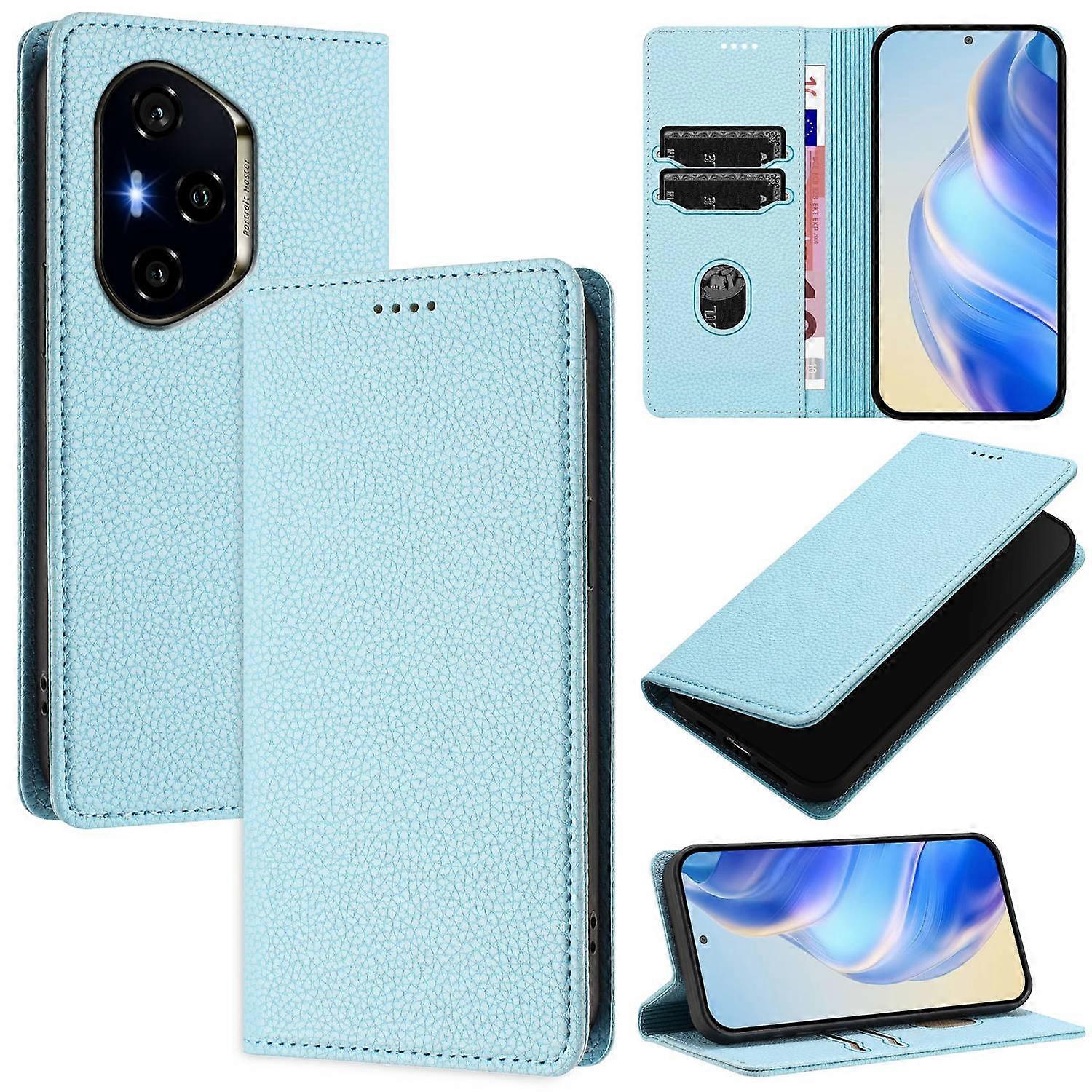 For Honor 400 Wallet Case RFID Blocking Litchi Texture Leather Mobile Cover