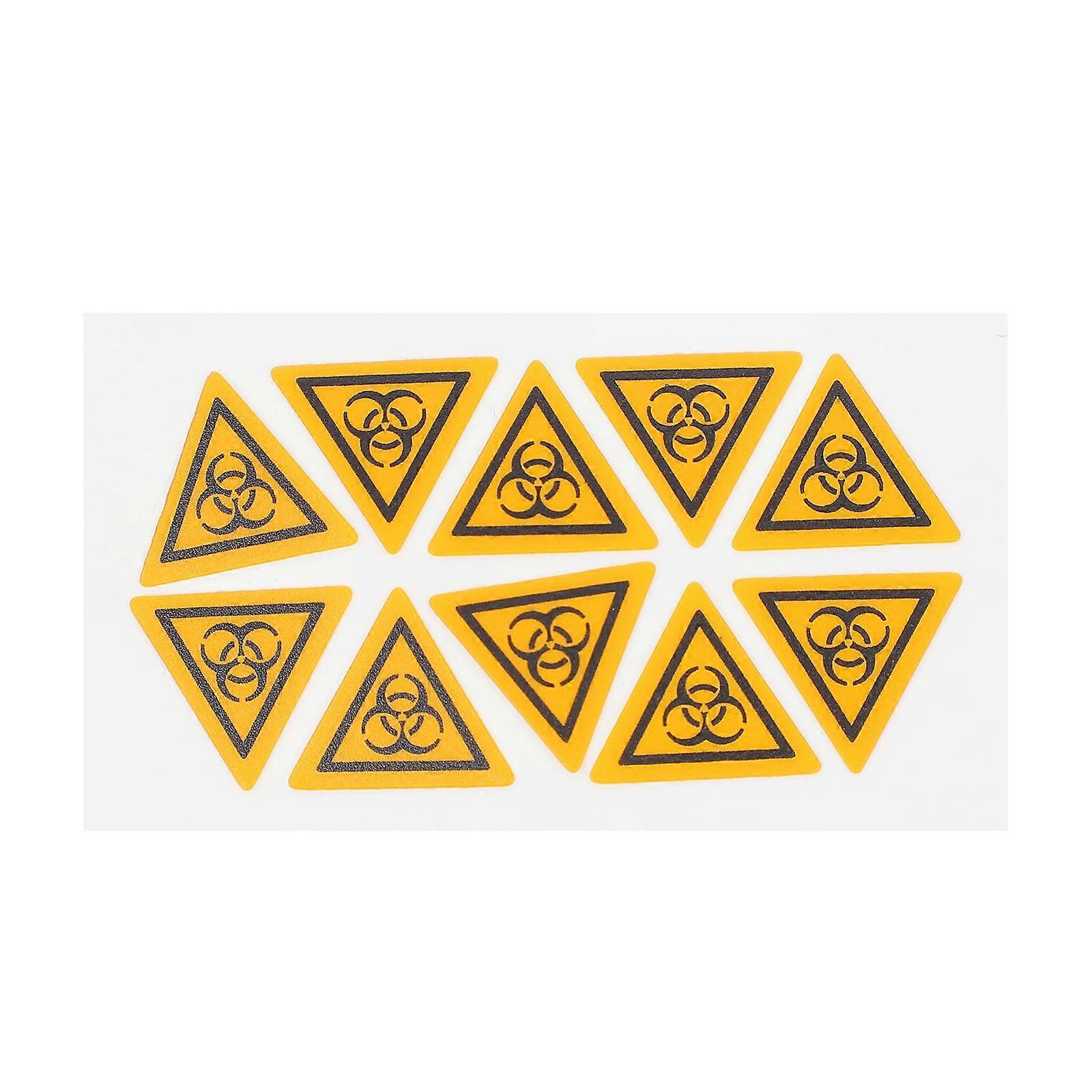 10pcs Caution Infection Sign Sticker Laboratory Biosafety Warning Label Decals