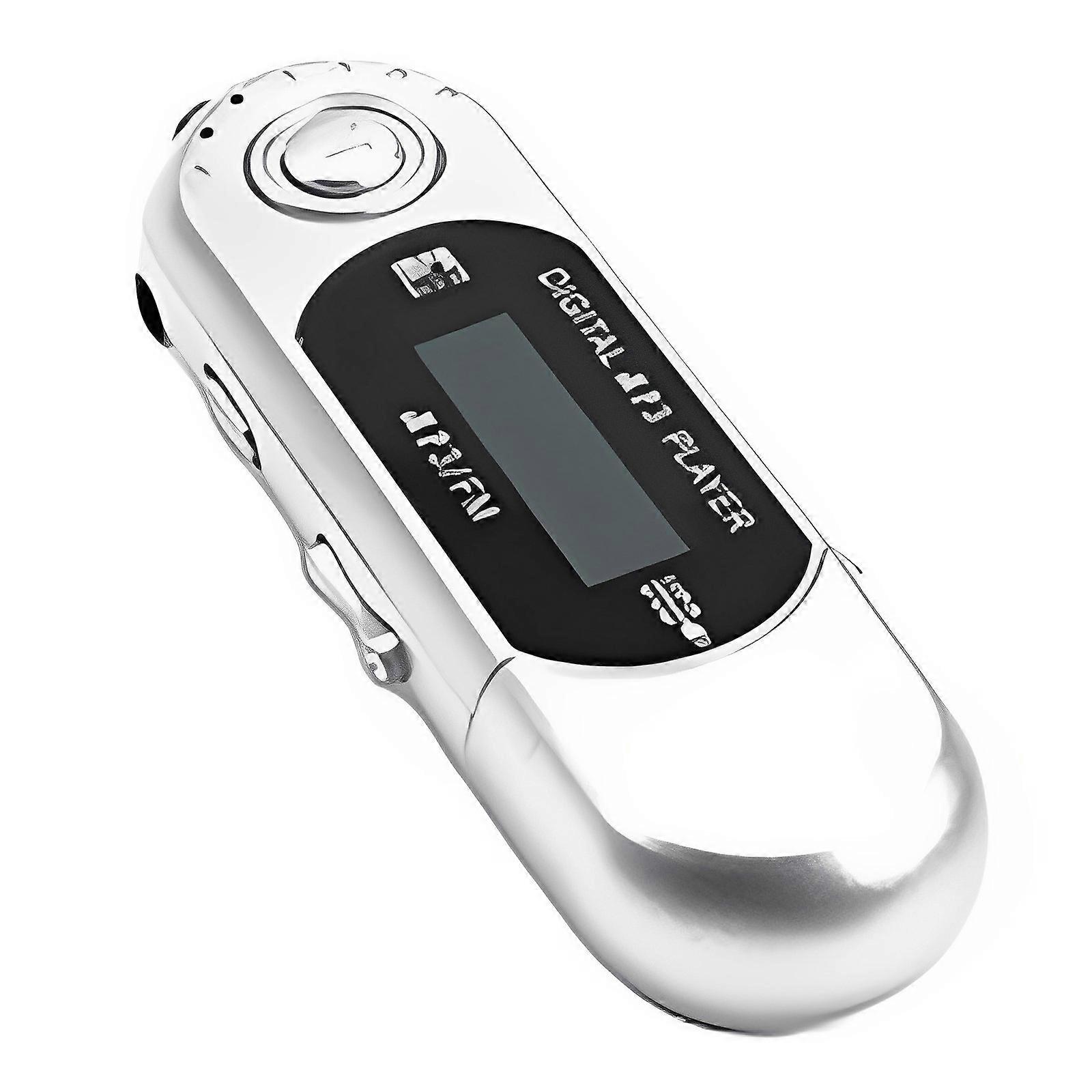 Portable USB MP3 Player 8GB Player HiFi Stereo Sound MP3 Music Player Beautiful USB MP3 Player Exquisite Workmanship Silver