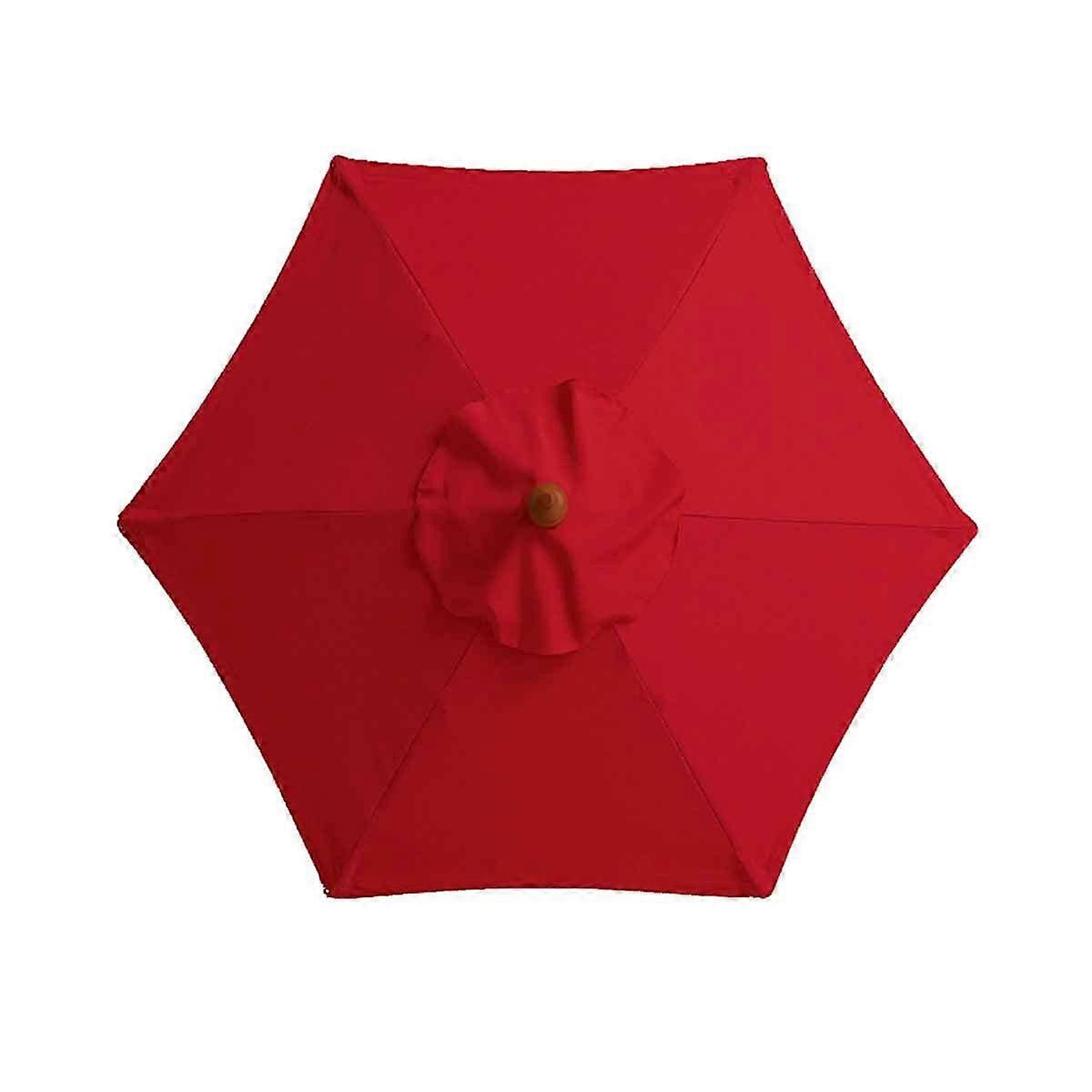 Replacement Cover For Parasol 6/8 Rib Umbrellas 2.7m Red Polyester Beach Umbrella