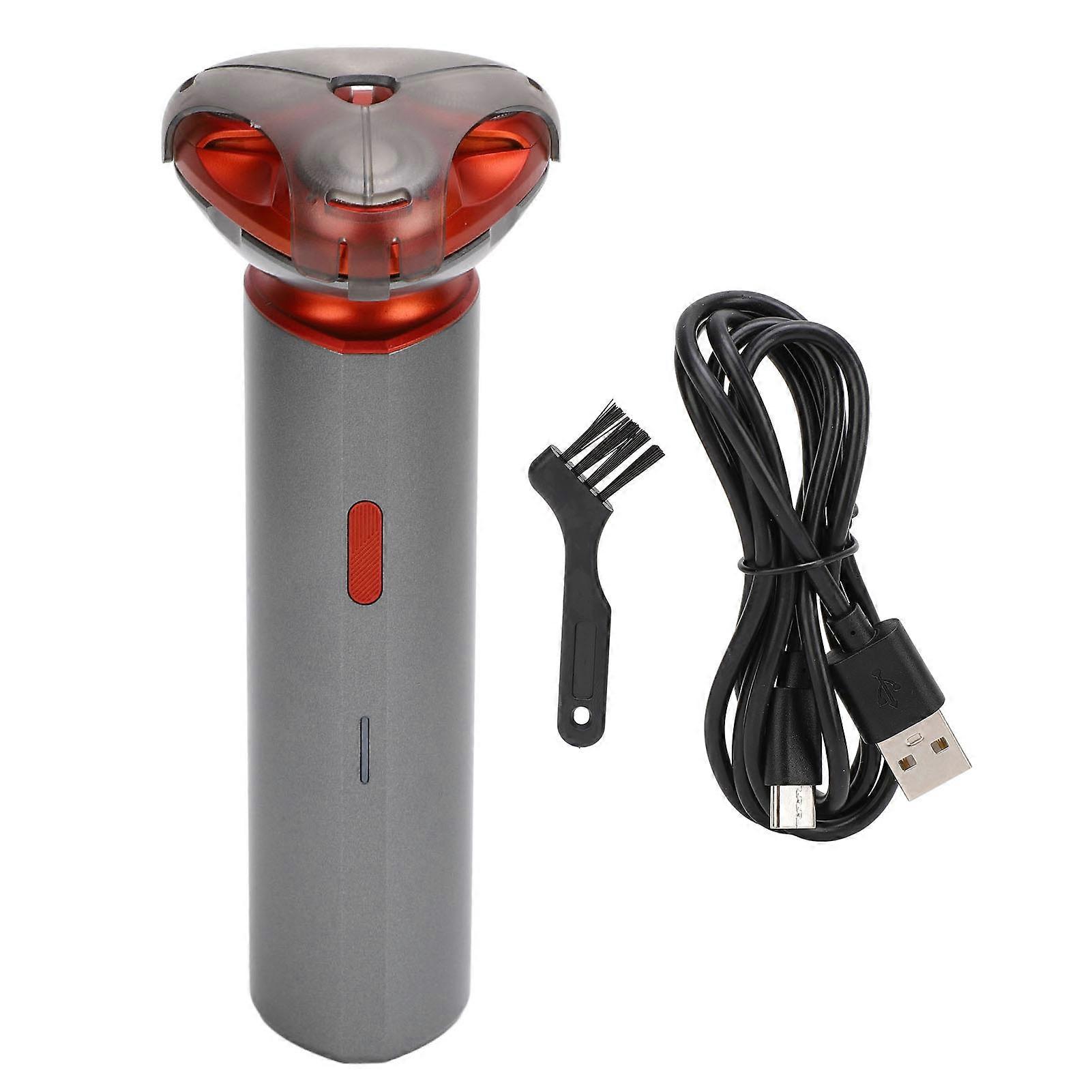 Electric Beard Trimmer Triple Net Magnetic Suction Head Portable USB Rechargeable High Power Men Beard Clipper for Travel Home