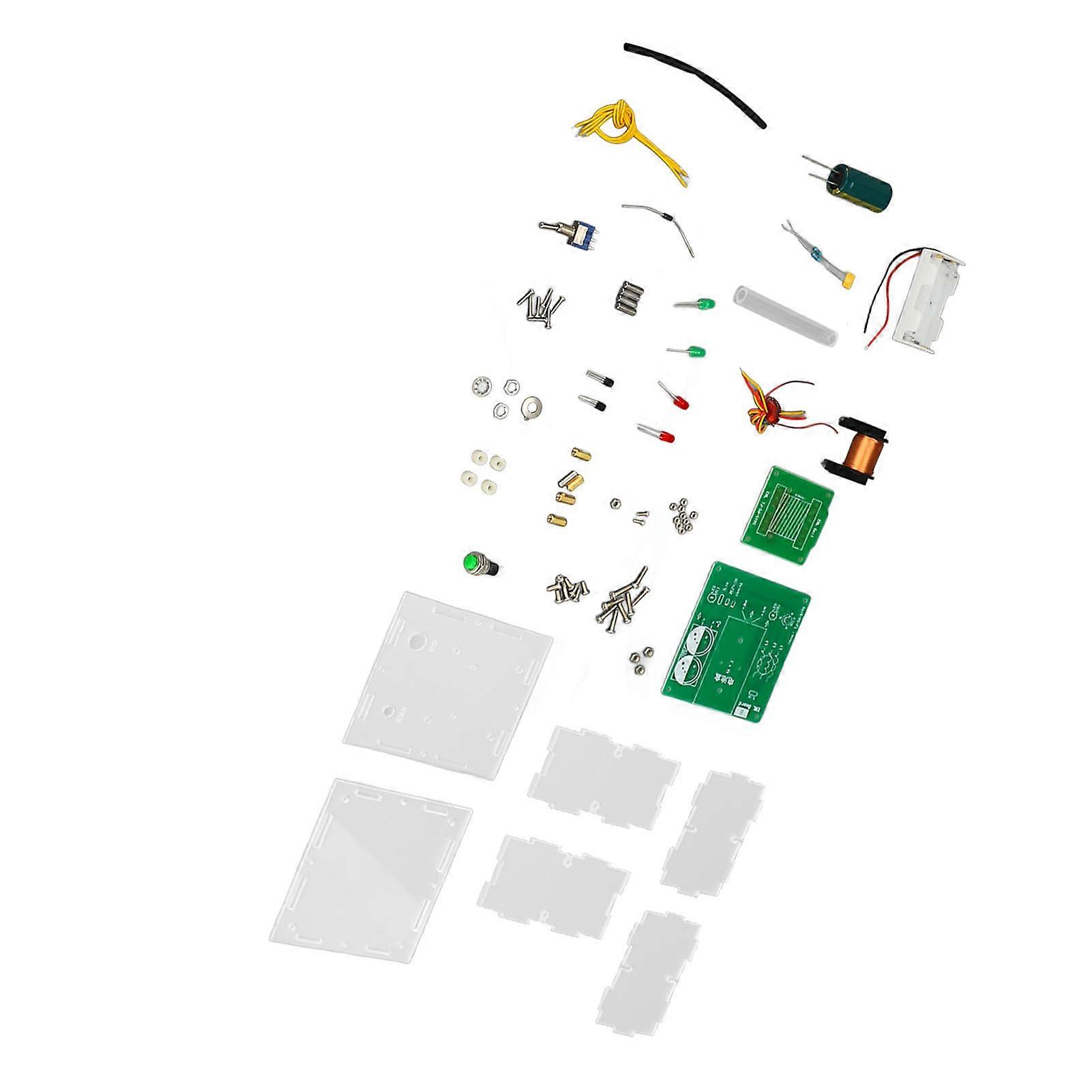 High Voltage Electromagnetic Gun DIY Kit Coil Voltage Booster Gun Toy Kit for Teaching 100V