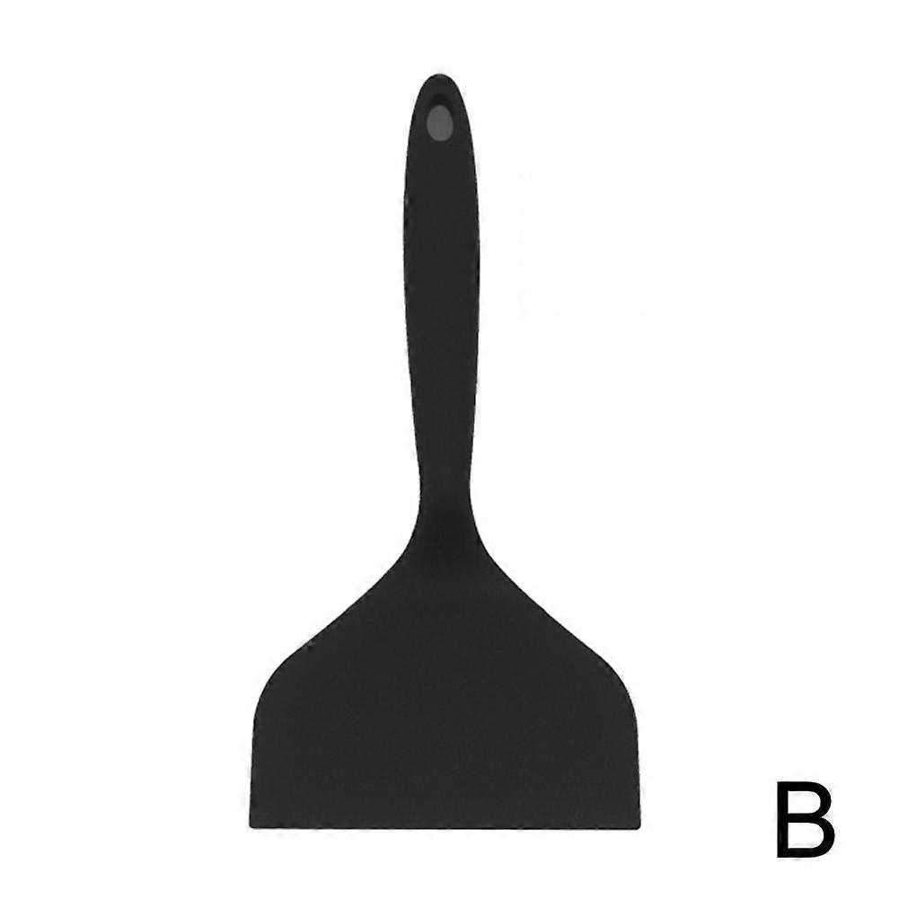 Black (B) $ All-in-one silicone spatula non-stick pan wide-mouth tamagoyaki spatula omelette cooking silicone spatula