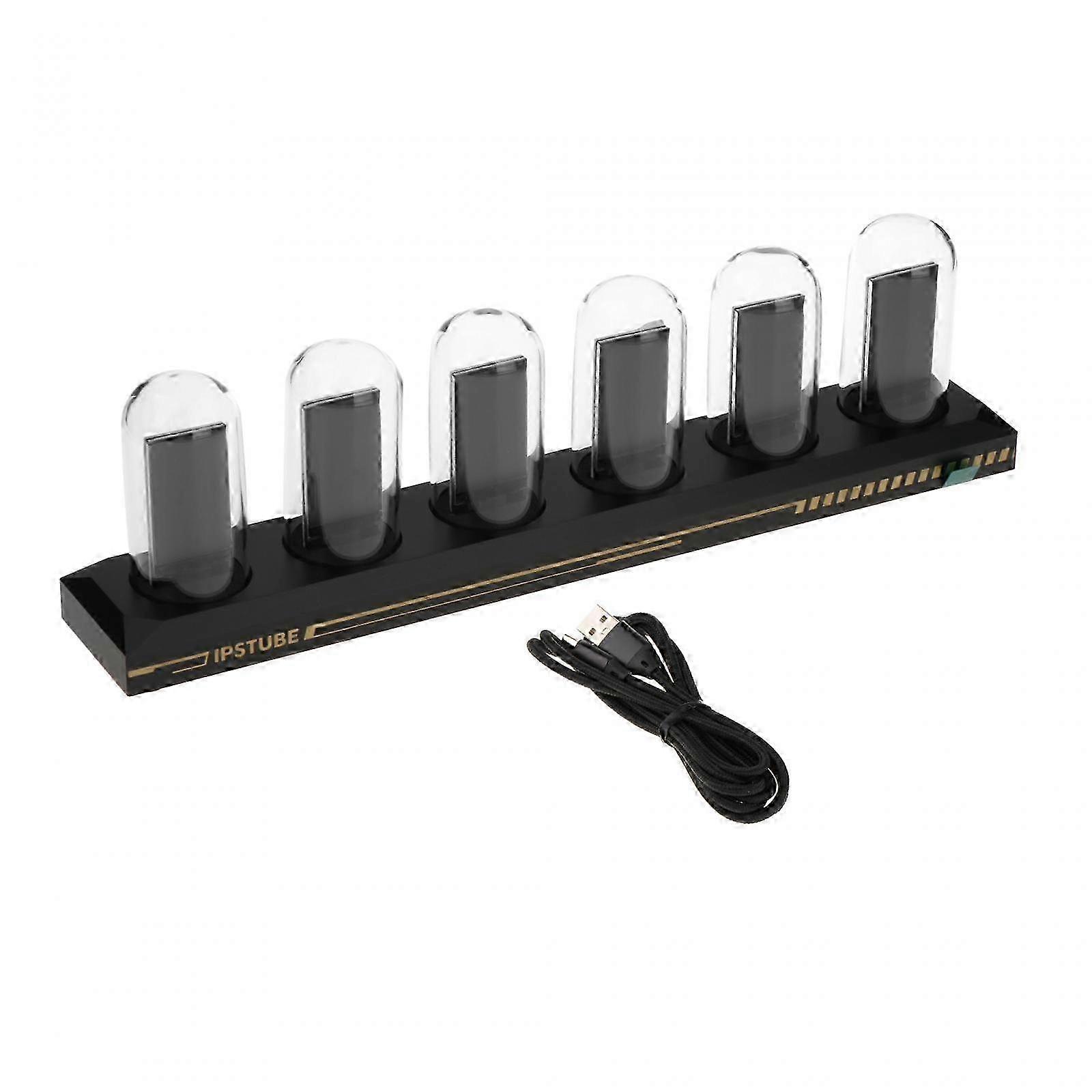 RGB Glow Tube Clock Desktop Digital Clock for Home, Dormitory, and Nixie Tube Clock Compatibility