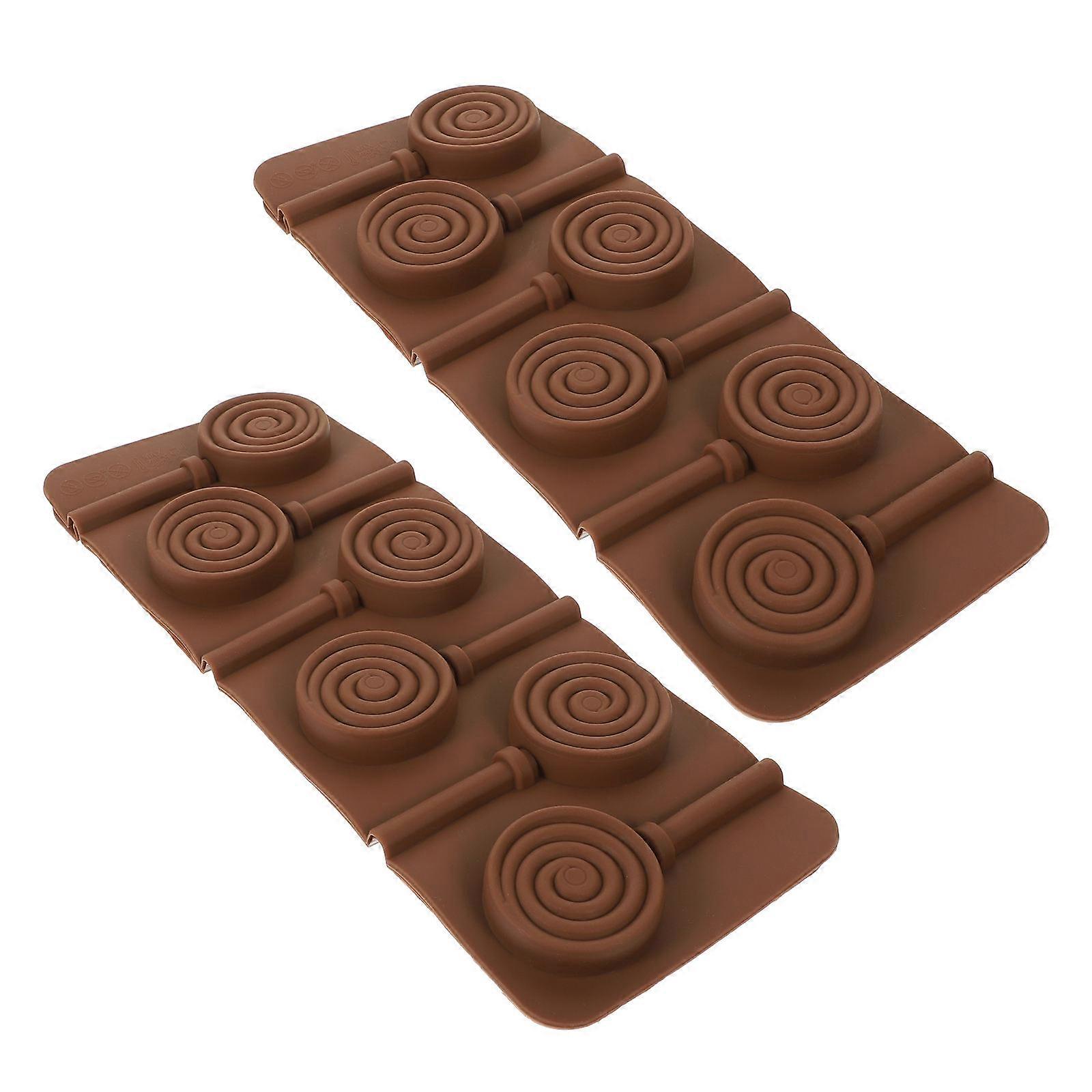 2Pcs Silicone Lollipop Mold Biscuit Molds Mold for DIY Baking