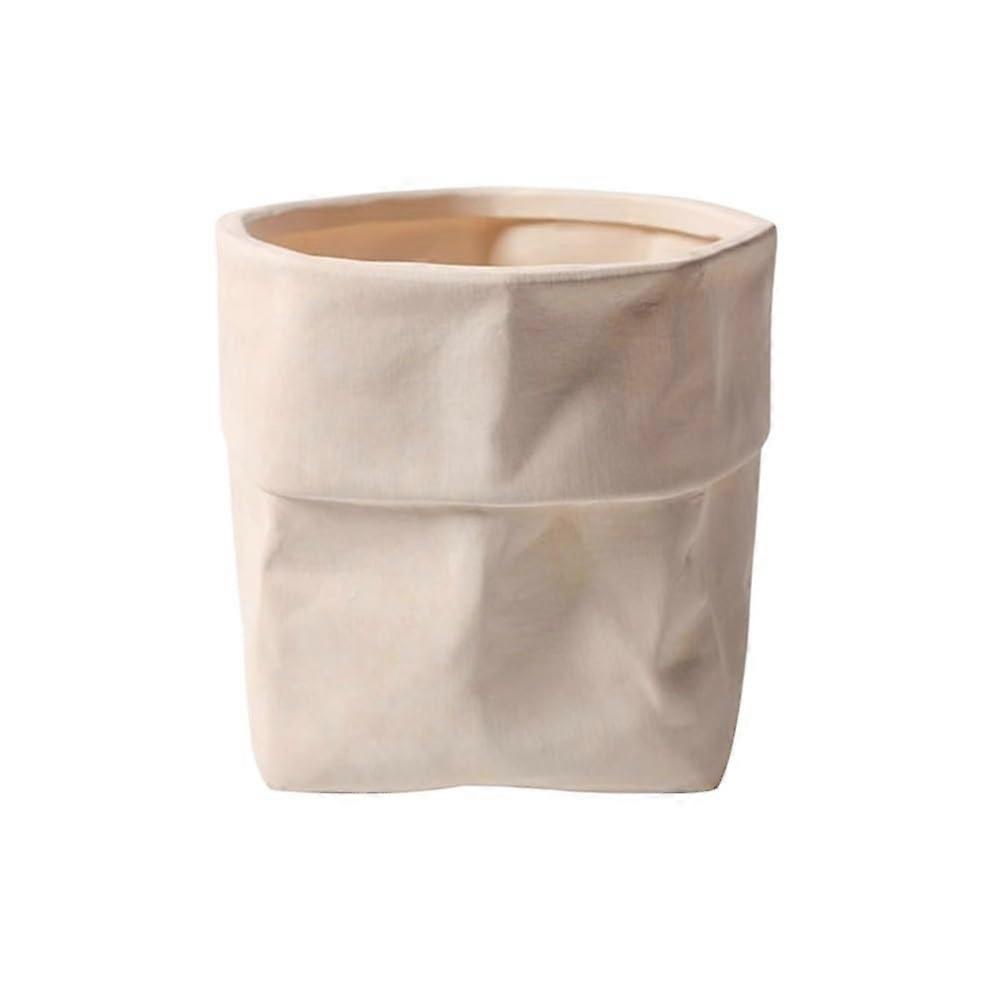 Ceramic desktop planter with drainage holes, 3 sizes (large)