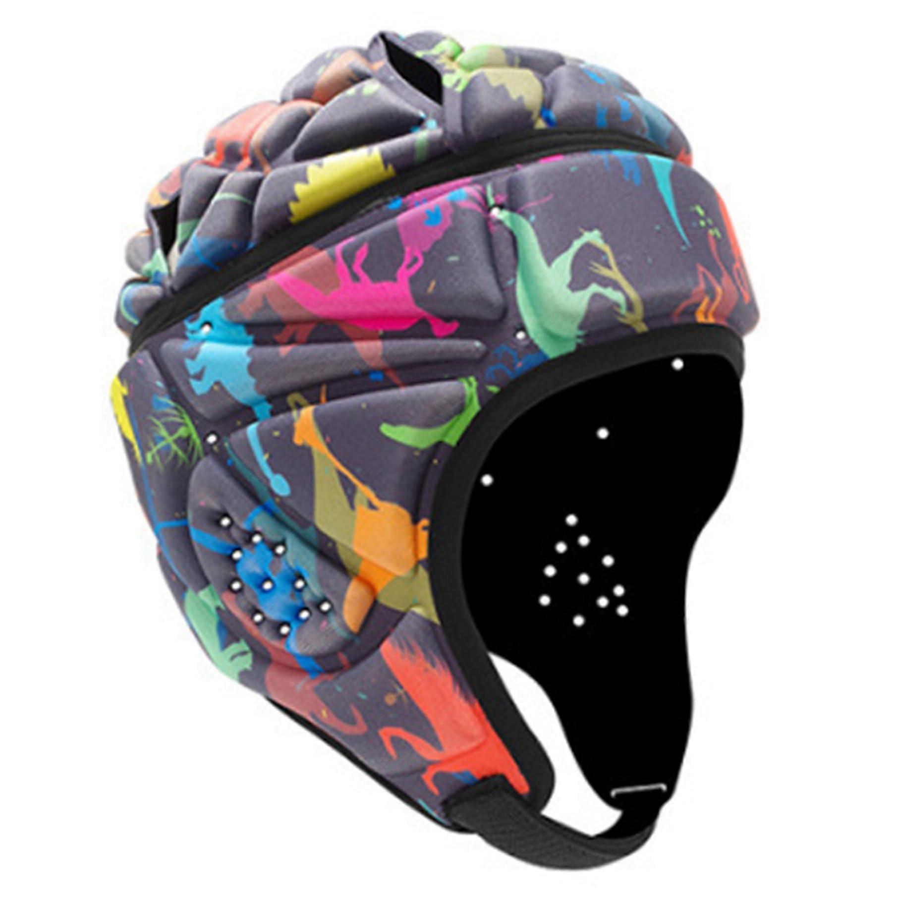 Soft Protective Helmet for Adults – Shockproof Football Helmet with Attachment Strap and Adjustable Fit – Colorful Design