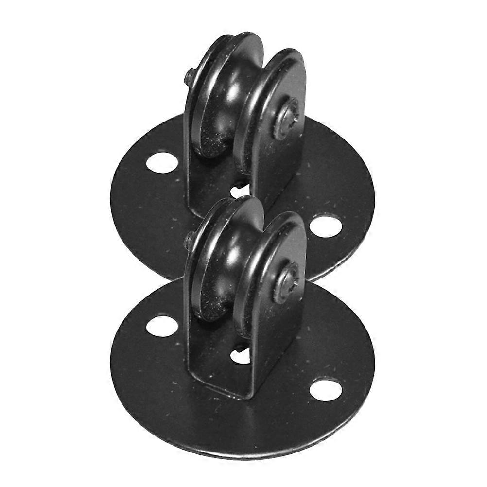 2pcs Ceiling Mount Pulley System for Chandelier Height Adjustment – Cable Rope Attachment, Elegant Design for Hanging Ceiling Lights