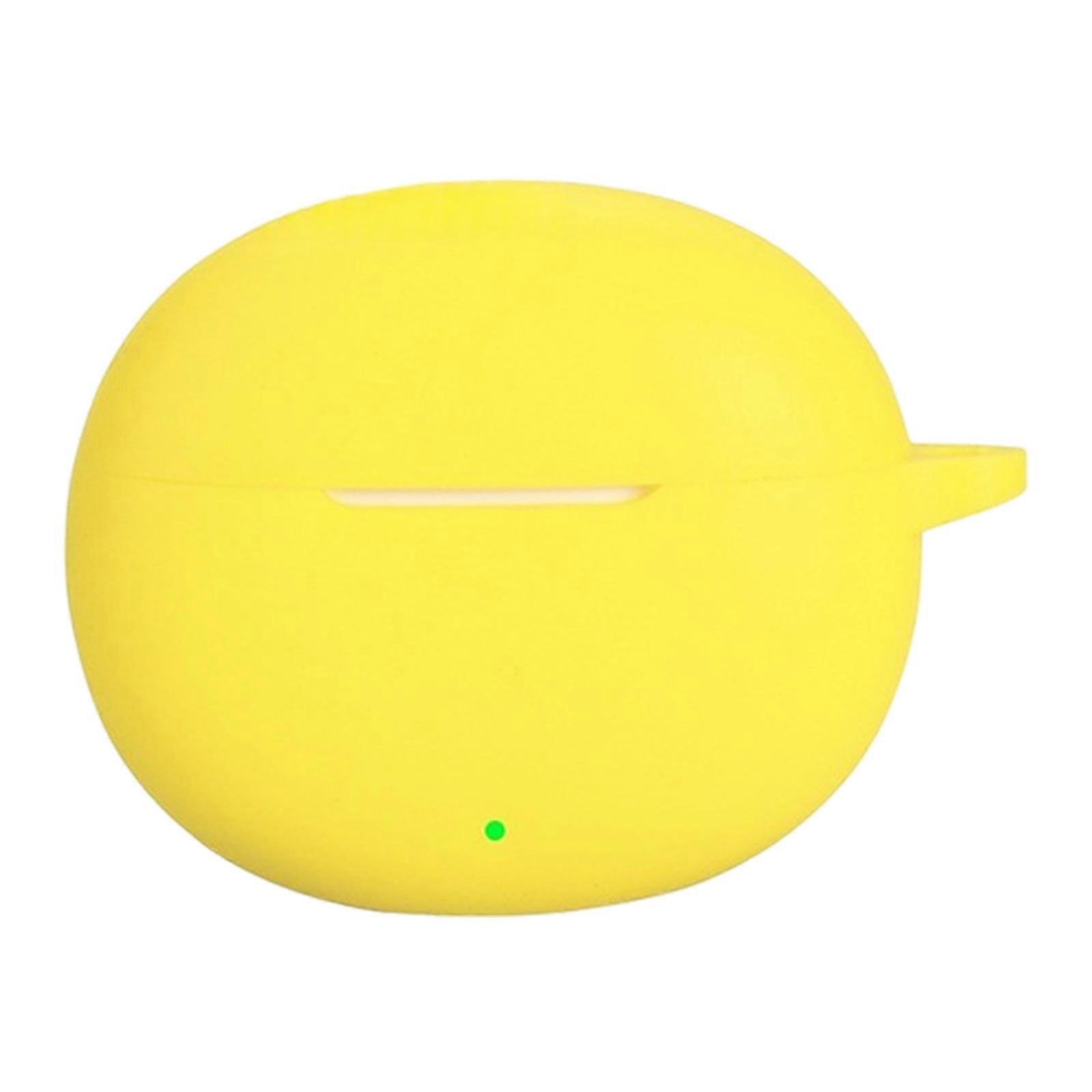 Soft Silicone Case Protective Cover for iQOO Air3 Earbuds Shockproof Lightweight Design Easily Charging Port Access Yellow