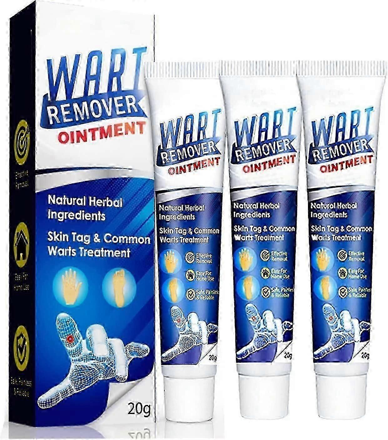 Wartsoff Instant Blemish Removal Cream, Gentle Safe Natural Extract Portable Wart Remover Ointment