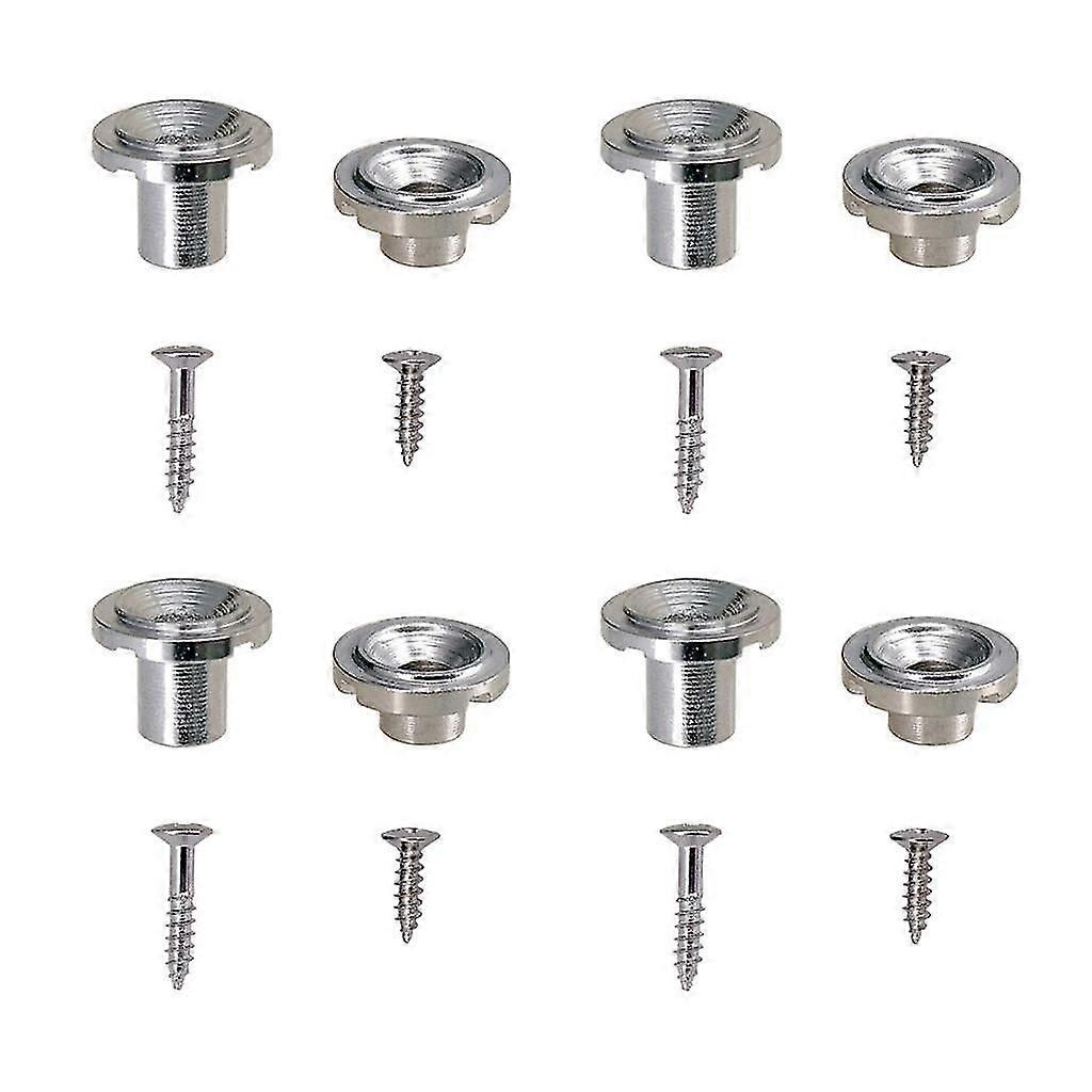 4 Set Round String Tree Retainer&Screws for Fender ST Guitar Parts Silver