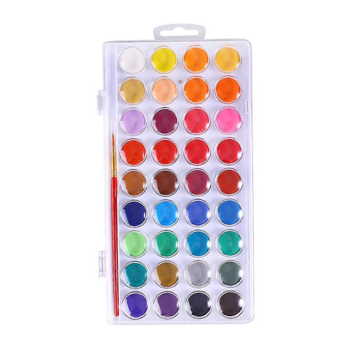 Watercolor Painting Set Fundamental Watercolor Pan Assorted Colors Projects Blendable 36Pcs