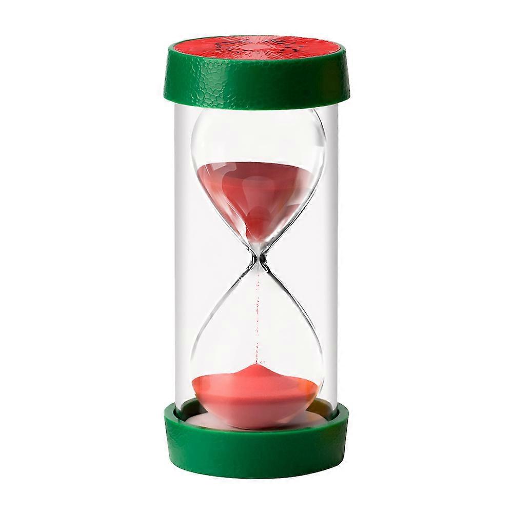 Creative Hourglass Timer Clock Desk Decorative Hourglass Home Decor Adults Green 12.8x6cm Plastic Glass 1Pack