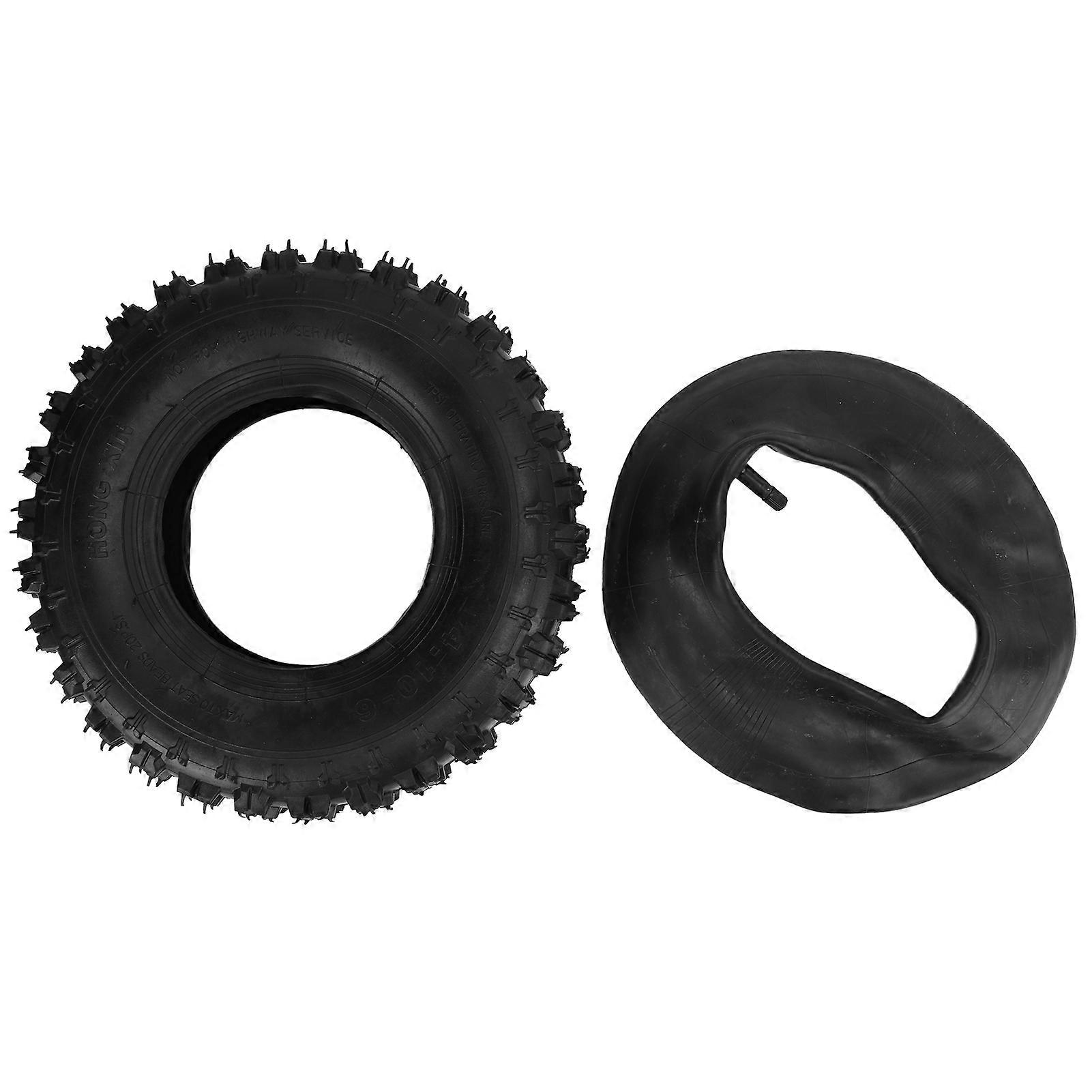 4.10‑6 Inner Tube Thick Rubber Outer Tire for ATV Go Kart Mini Quad 47cc 49cc Snowmobile